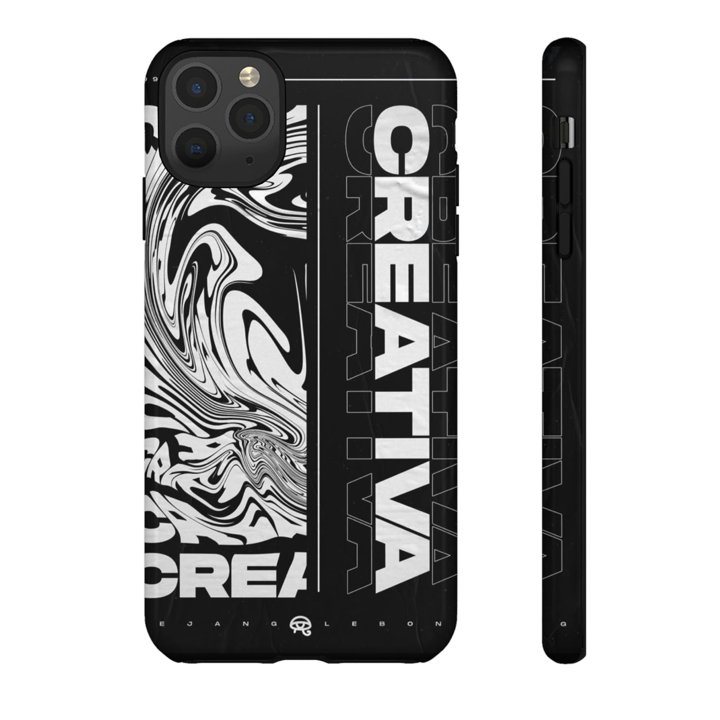Bold Creative Phone Case, Stylish Black Marble Art, Tough Phone Cover, Gift for Artists, Unique Smartphone Protector