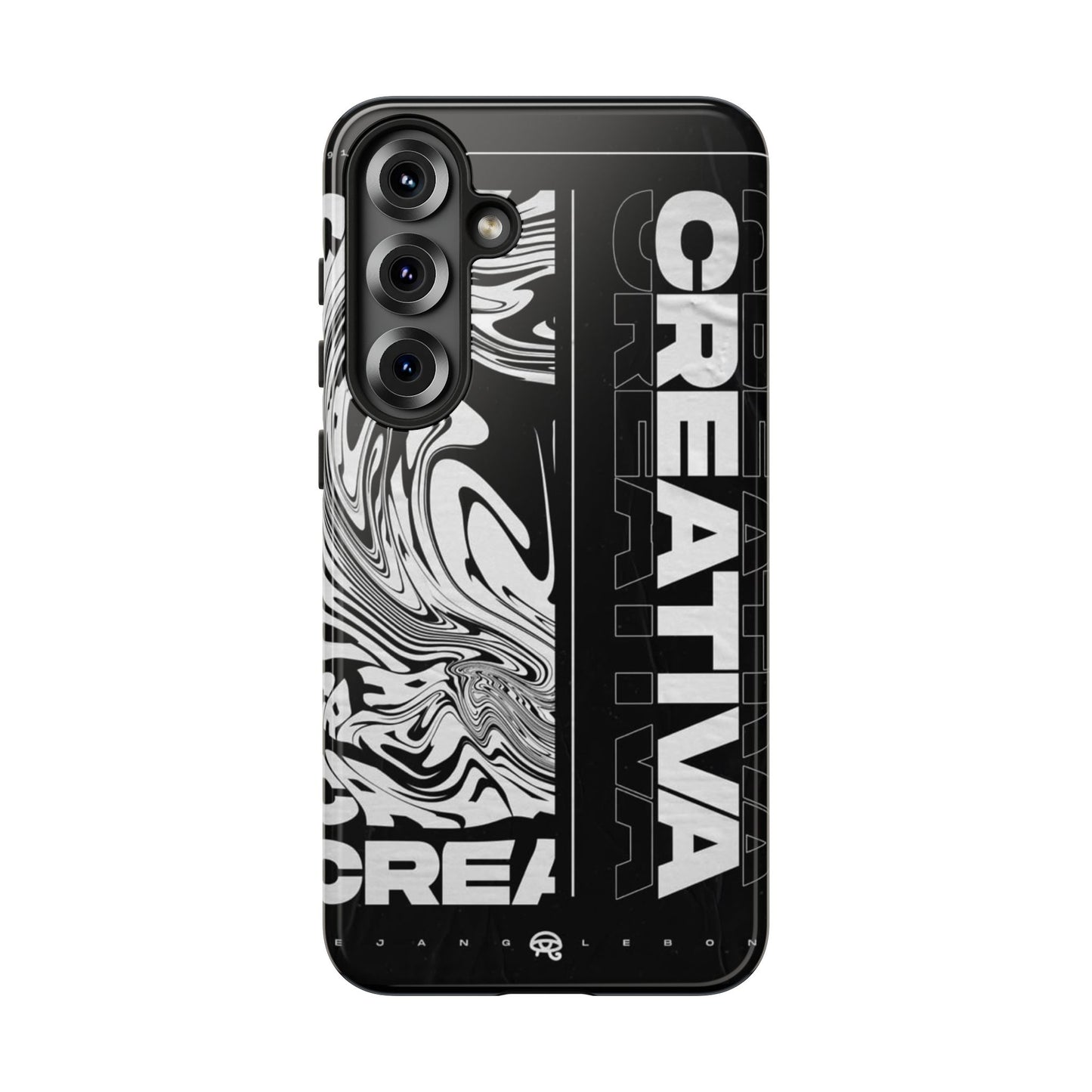 Bold Creative Phone Case, Stylish Black Marble Art, Tough Phone Cover, Gift for Artists, Unique Smartphone Protector
