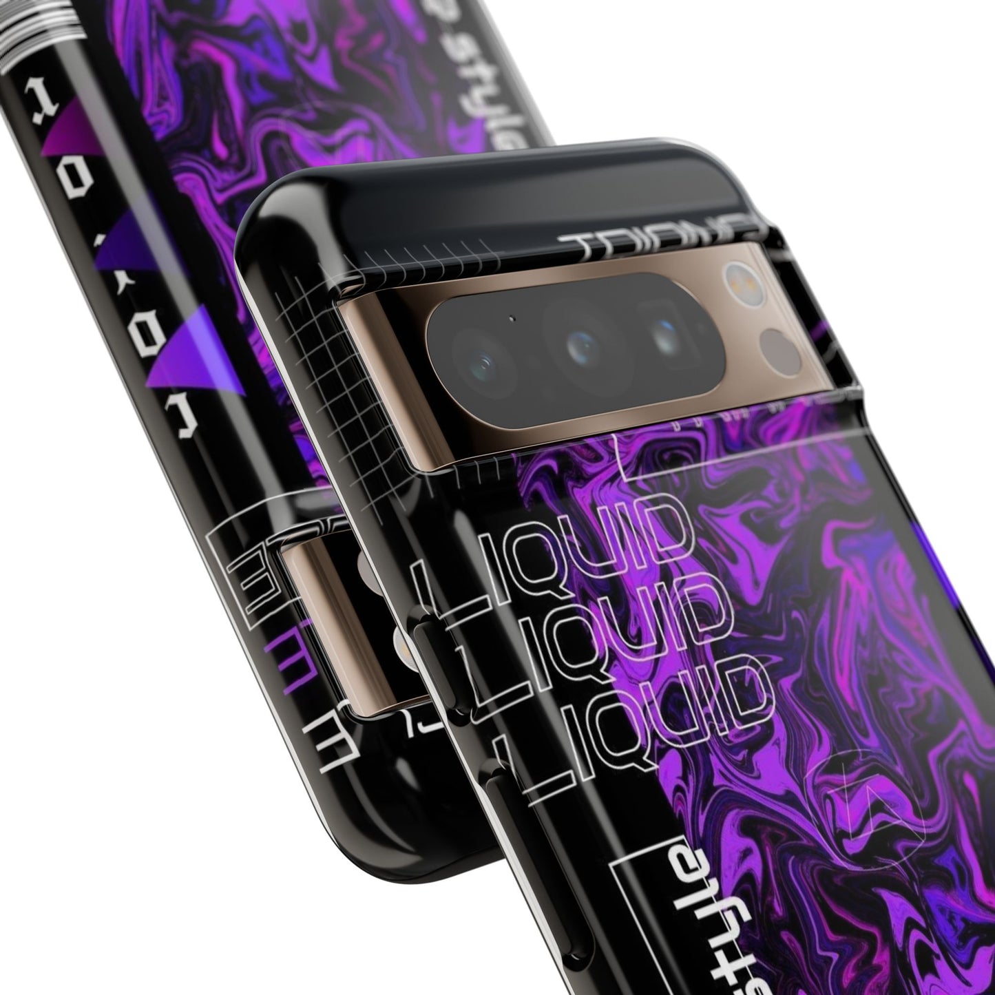 Abstract Purple Liquid Phone Case, Tough Phone Cover, Trendy Phone Accessory, Unique Gift for Tech Lovers, Modern Design for All Occasions