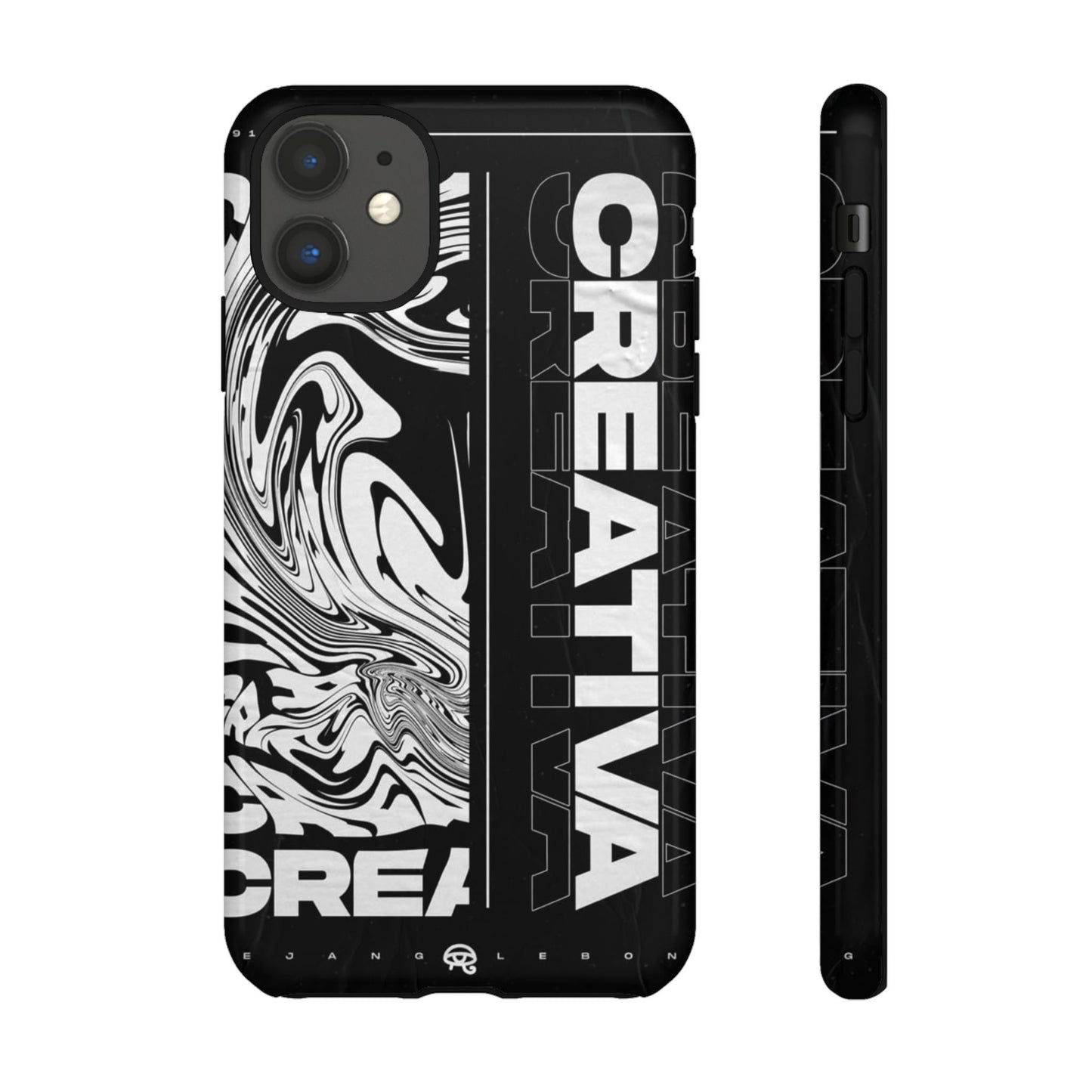 Bold Creative Phone Case, Stylish Black Marble Art, Tough Phone Cover, Gift for Artists, Unique Smartphone Protector