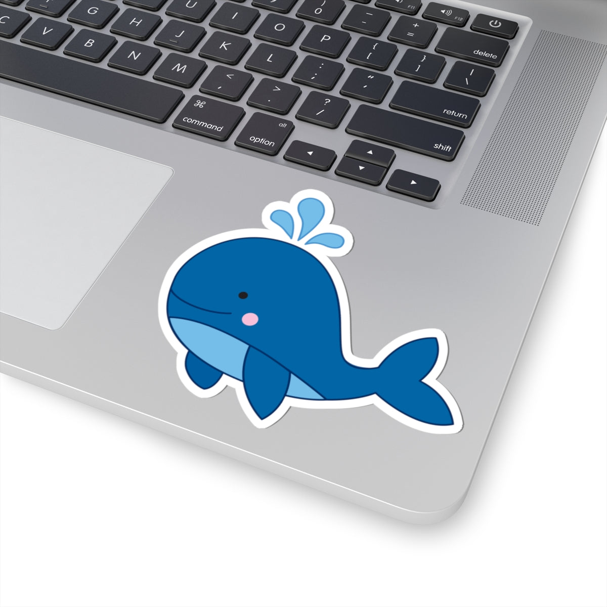 Cute Whale Kiss-Cut Stickers, Ocean Theme Décor, Laptop Decals, Planner Accessories, Gift for Sea Lovers, Fun Wall Art