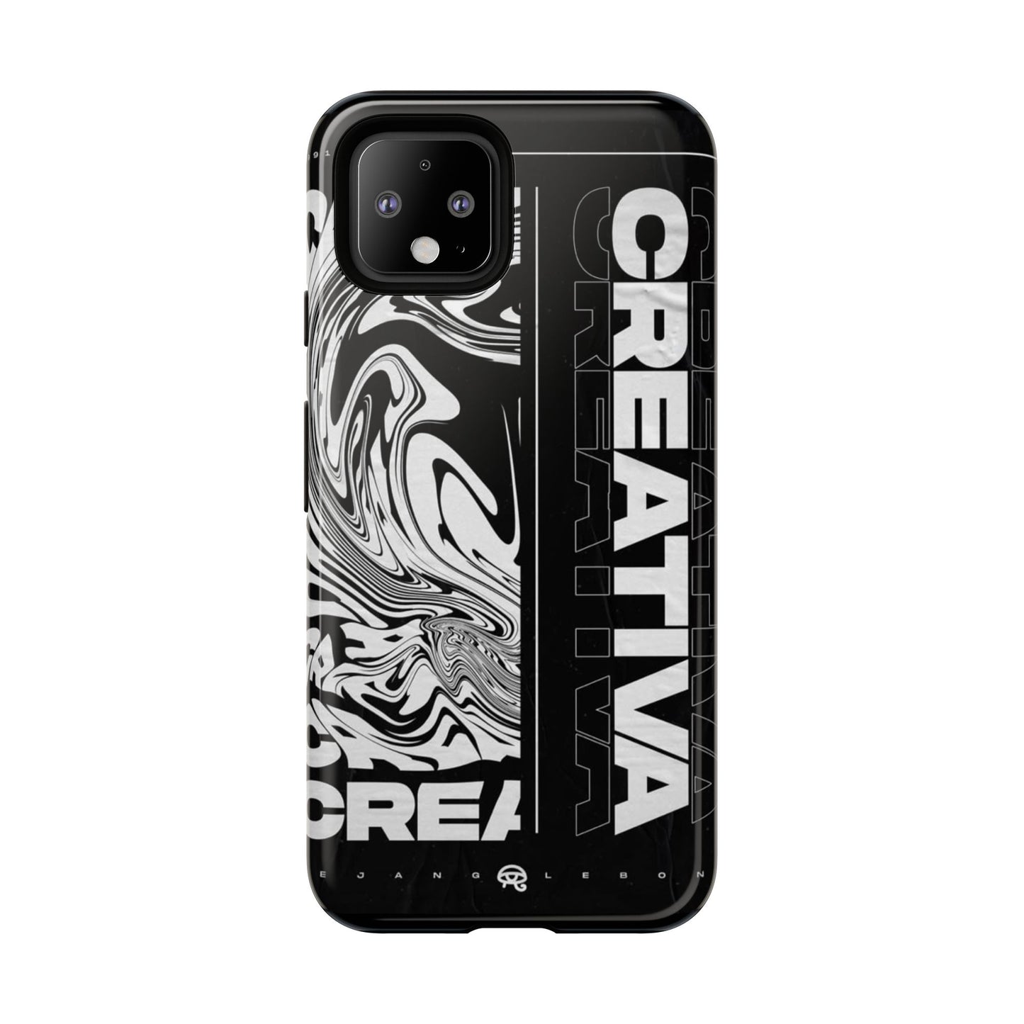 Bold Creative Phone Case, Stylish Black Marble Art, Tough Phone Cover, Gift for Artists, Unique Smartphone Protector