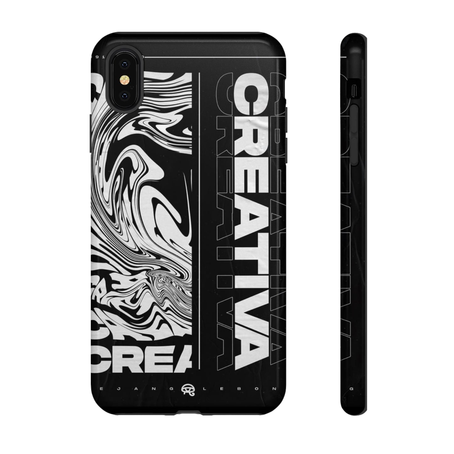 Bold Creative Phone Case, Stylish Black Marble Art, Tough Phone Cover, Gift for Artists, Unique Smartphone Protector