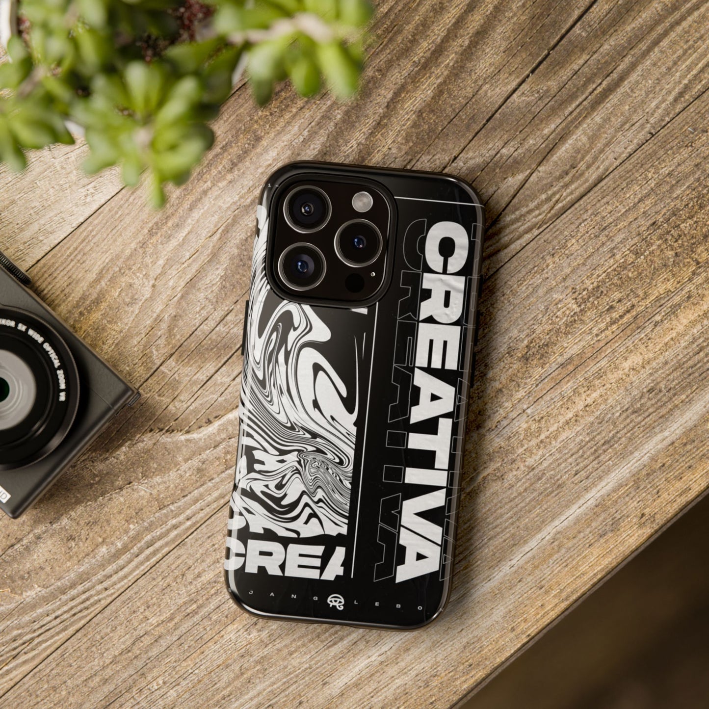 Bold Creative Phone Case, Stylish Black Marble Art, Tough Phone Cover, Gift for Artists, Unique Smartphone Protector