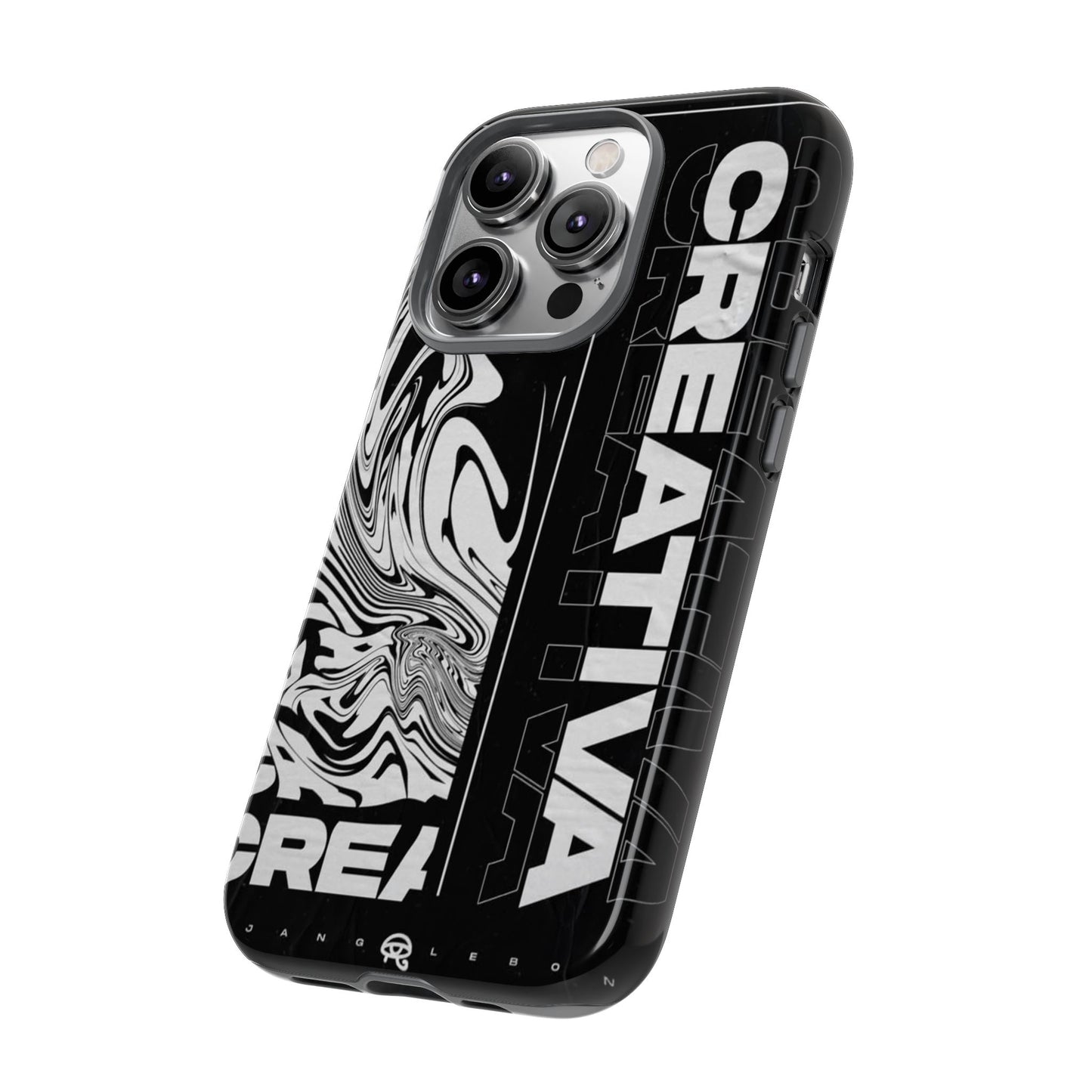 Bold Creative Phone Case, Stylish Black Marble Art, Tough Phone Cover, Gift for Artists, Unique Smartphone Protector