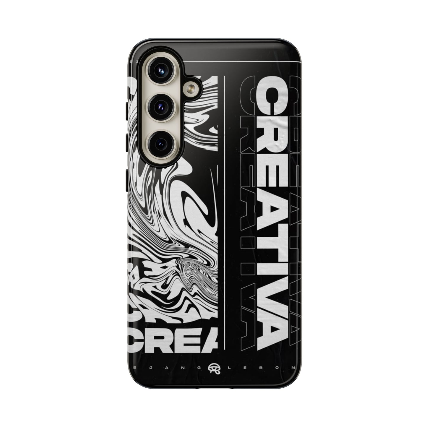 Bold Creative Phone Case, Stylish Black Marble Art, Tough Phone Cover, Gift for Artists, Unique Smartphone Protector