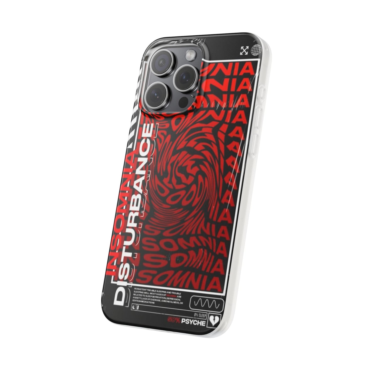Insomnia Flexi Cases | Stylish Phone Cover for Night Owls, Unique Design, Perfect Gift for Students, Trendy Accessory, Phone Protection