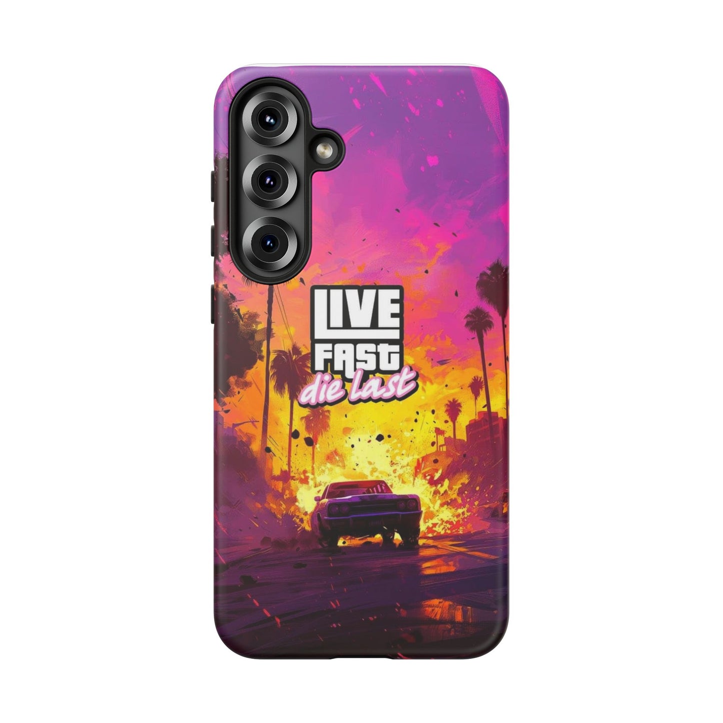 Tough Cases for Adventurers | Live Fast Die Last Phone Case, Durable Phone Cover, Trendy Accessory, Gift for Car Enthusiasts, Unique Design