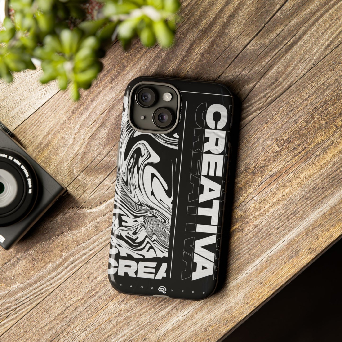 Bold Creative Phone Case, Stylish Black Marble Art, Tough Phone Cover, Gift for Artists, Unique Smartphone Protector