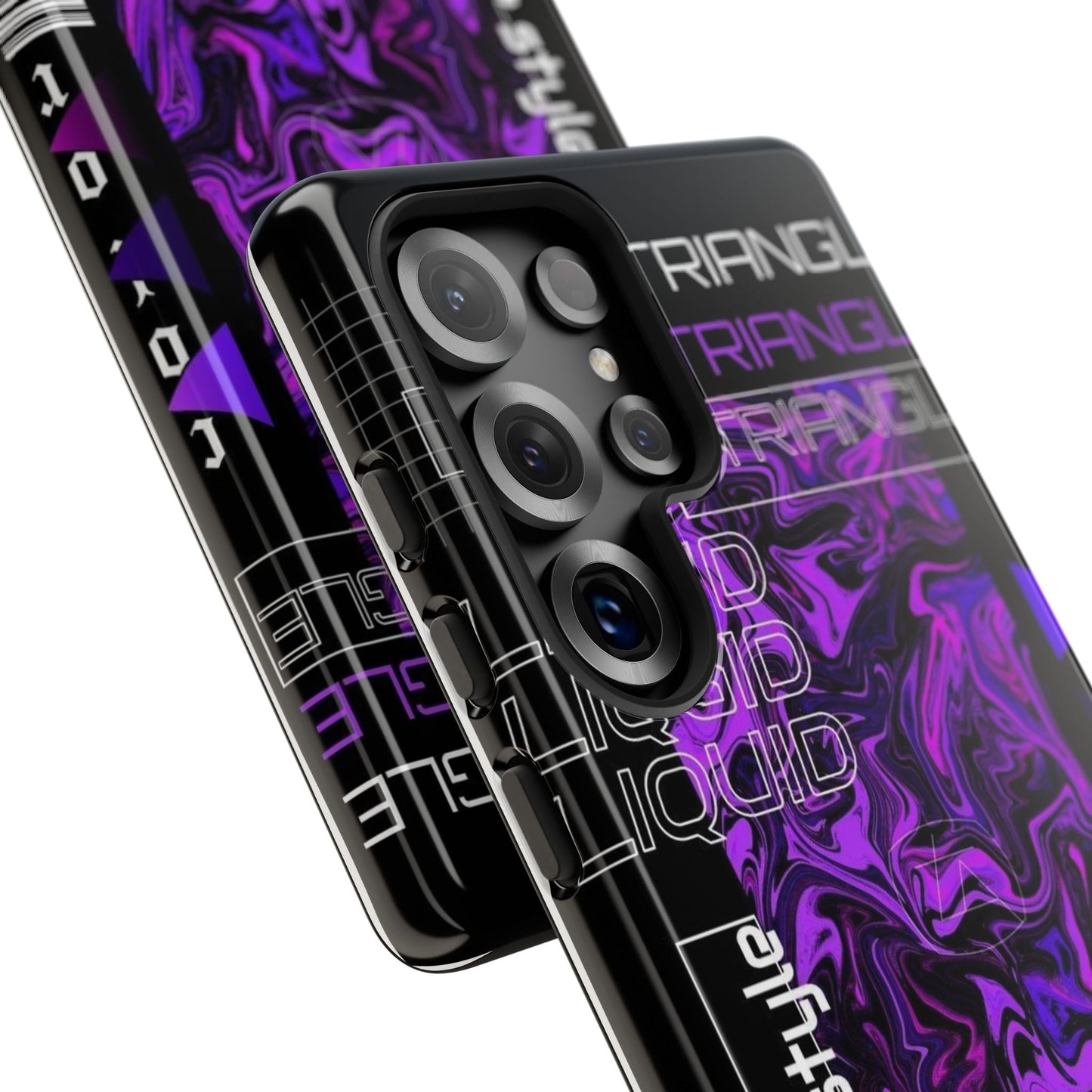 Abstract Purple Liquid Phone Case, Tough Phone Cover, Trendy Phone Accessory, Unique Gift for Tech Lovers, Modern Design for All Occasions