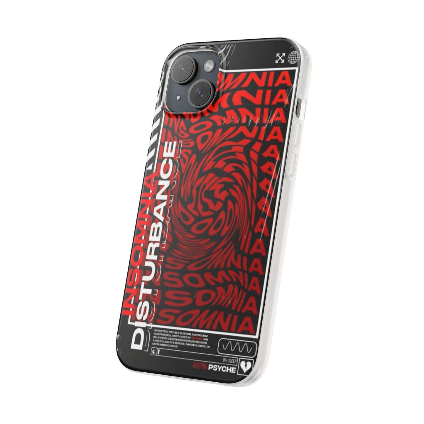 Insomnia Flexi Cases | Stylish Phone Cover for Night Owls, Unique Design, Perfect Gift for Students, Trendy Accessory, Phone Protection