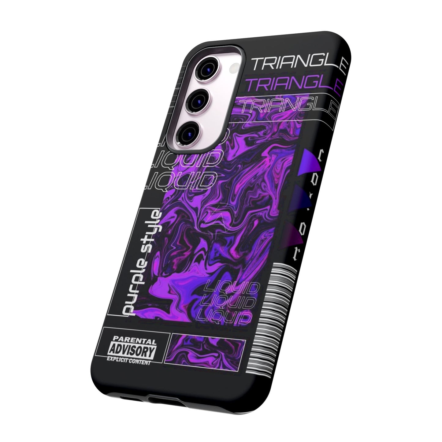Abstract Purple Liquid Phone Case, Tough Phone Cover, Trendy Phone Accessory, Unique Gift for Tech Lovers, Modern Design for All Occasions