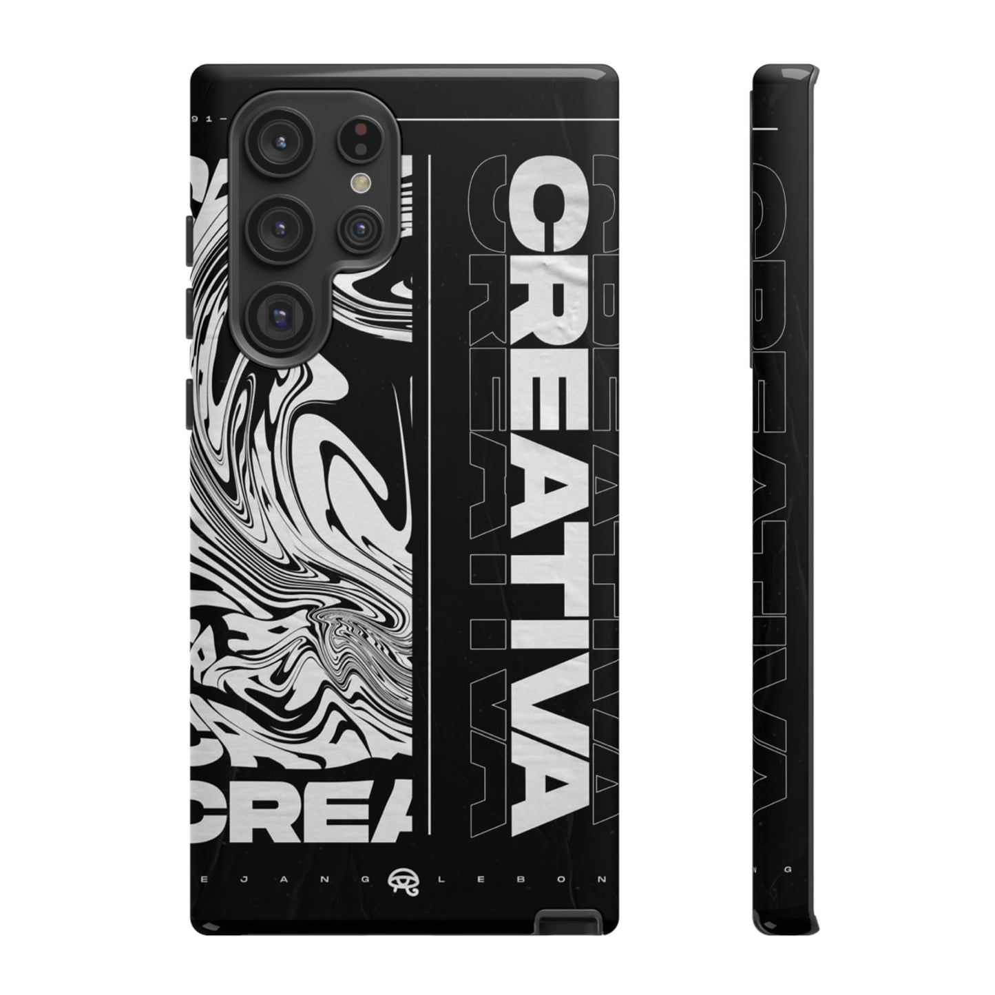 Bold Creative Phone Case, Stylish Black Marble Art, Tough Phone Cover, Gift for Artists, Unique Smartphone Protector