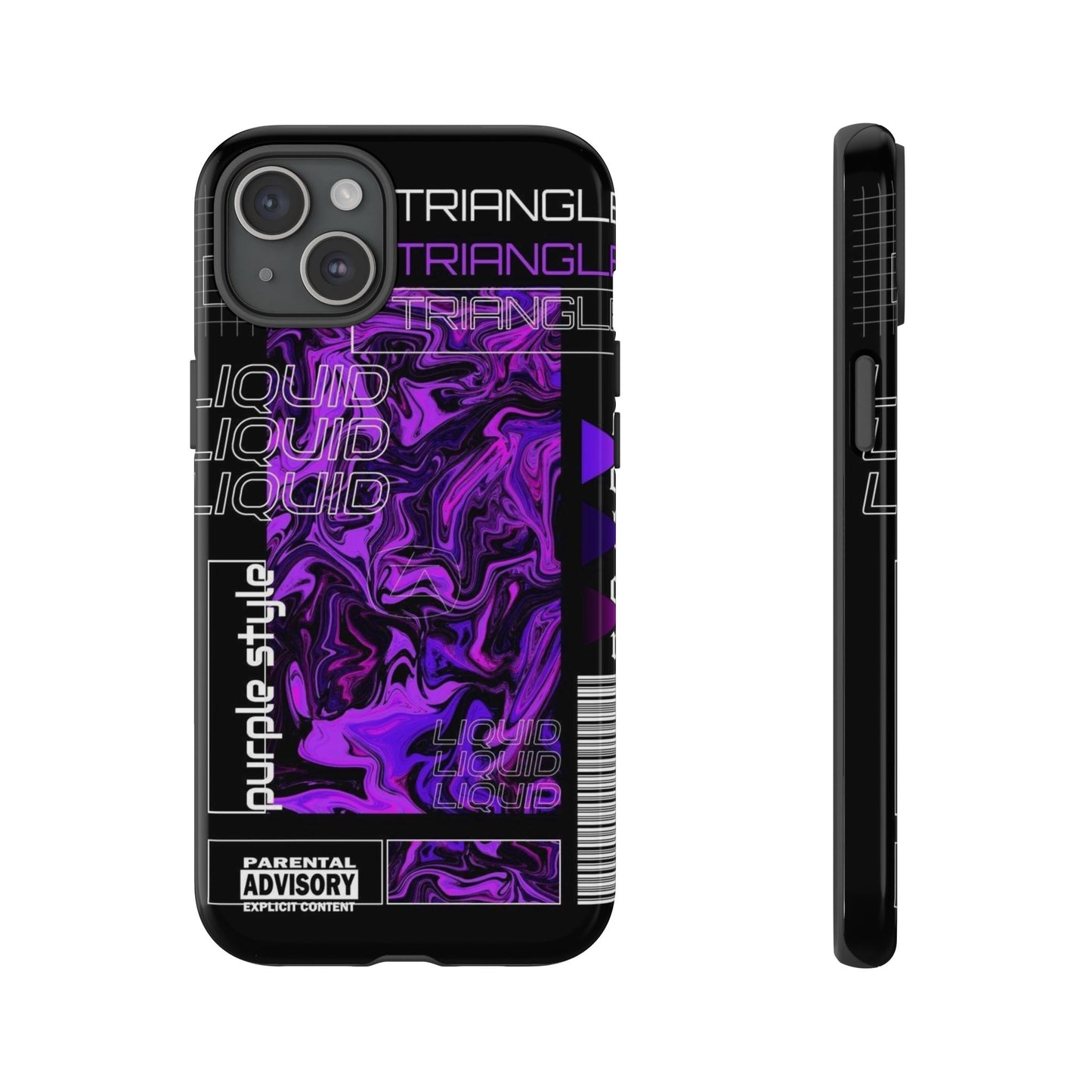 Abstract Purple Liquid Phone Case, Tough Phone Cover, Trendy Phone Accessory, Unique Gift for Tech Lovers, Modern Design for All Occasions