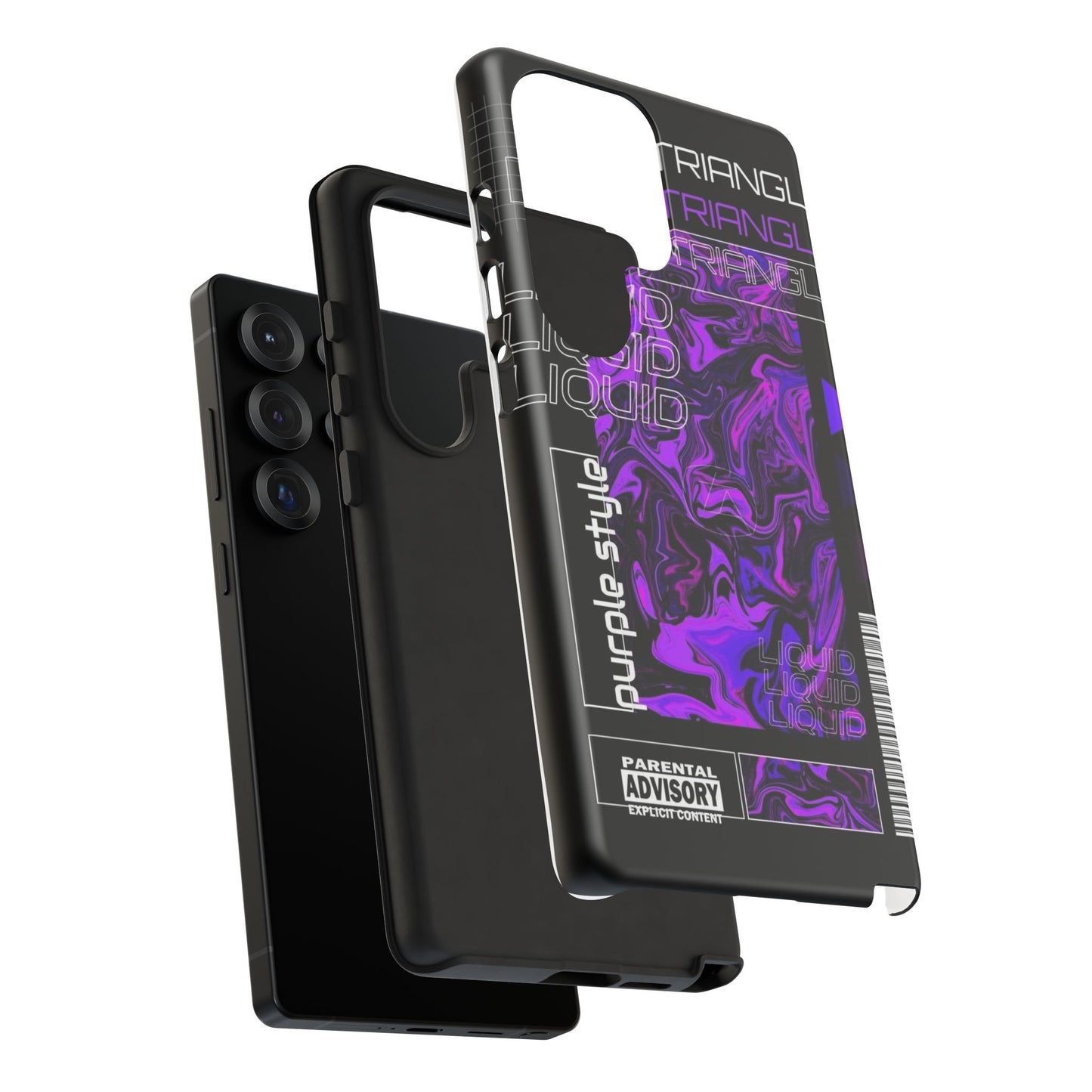 Abstract Purple Liquid Phone Case, Tough Phone Cover, Trendy Phone Accessory, Unique Gift for Tech Lovers, Modern Design for All Occasions