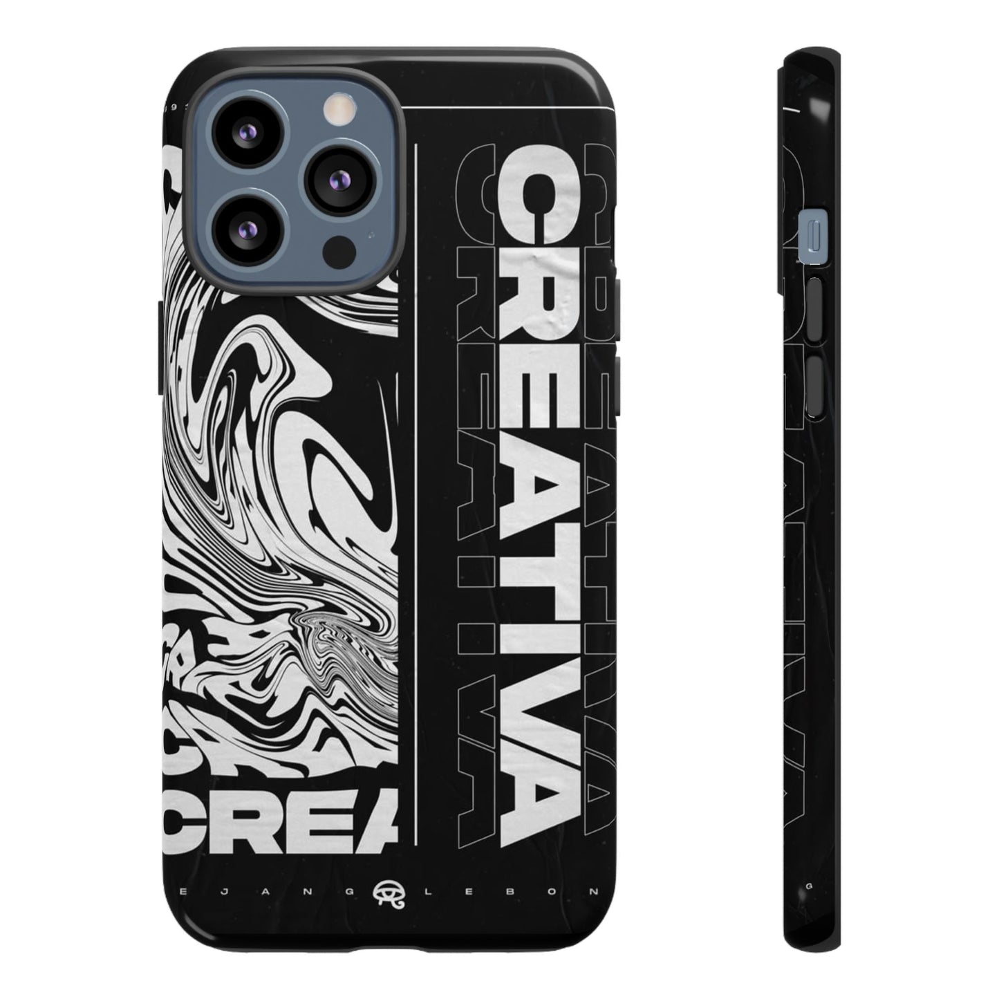 Bold Creative Phone Case, Stylish Black Marble Art, Tough Phone Cover, Gift for Artists, Unique Smartphone Protector