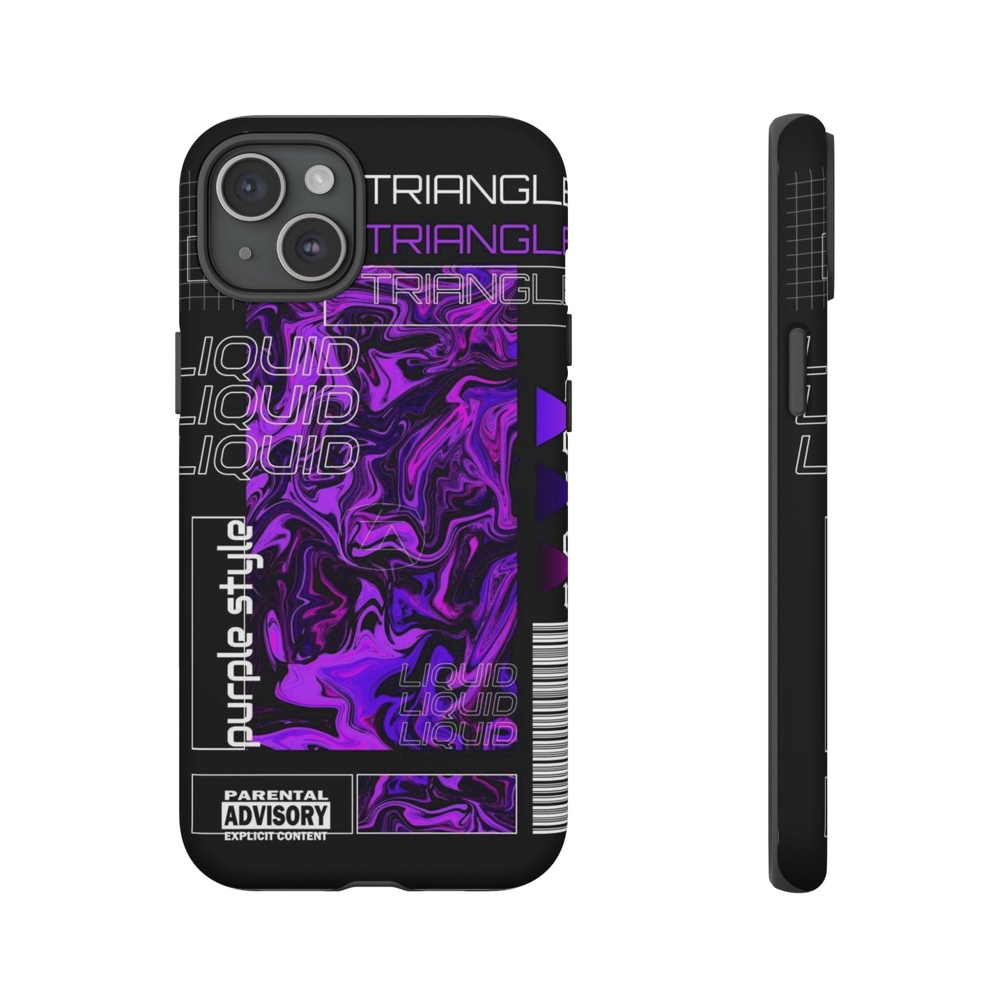 Abstract Purple Liquid Phone Case, Tough Phone Cover, Trendy Phone Accessory, Unique Gift for Tech Lovers, Modern Design for All Occasions