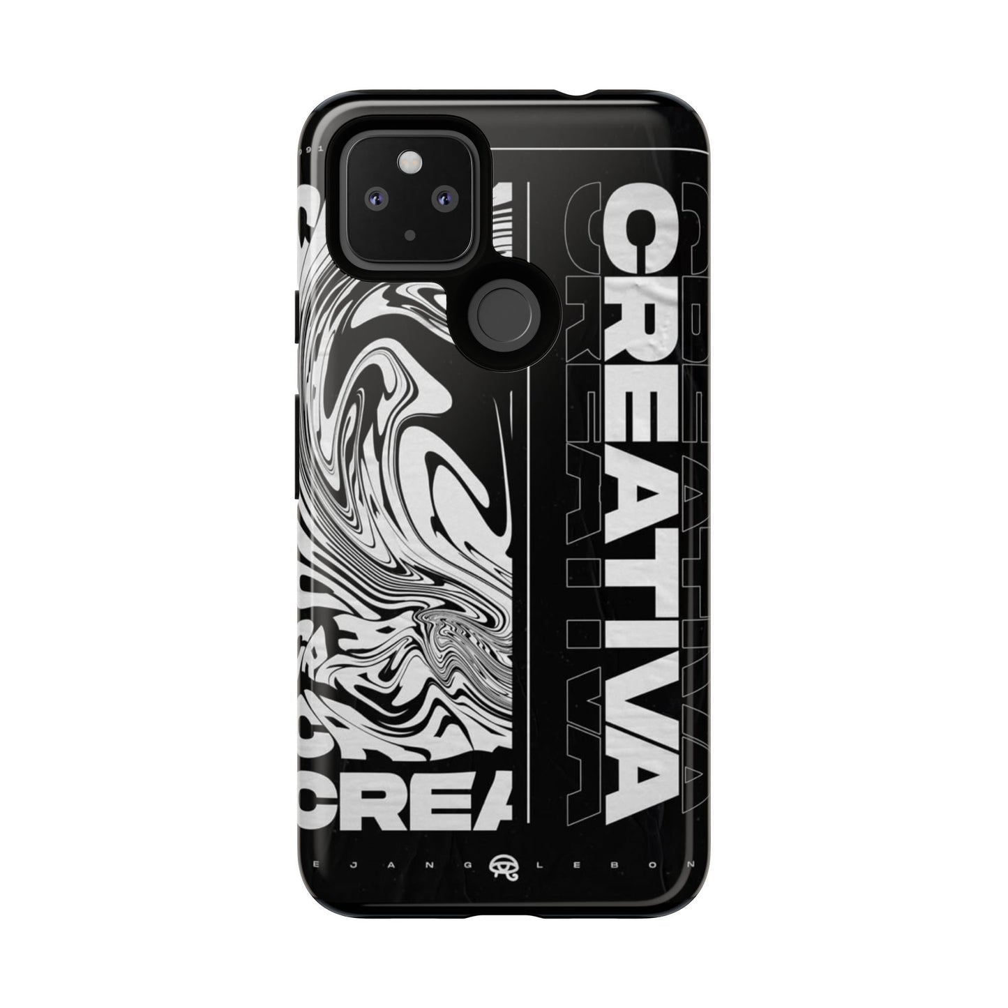 Bold Creative Phone Case, Stylish Black Marble Art, Tough Phone Cover, Gift for Artists, Unique Smartphone Protector