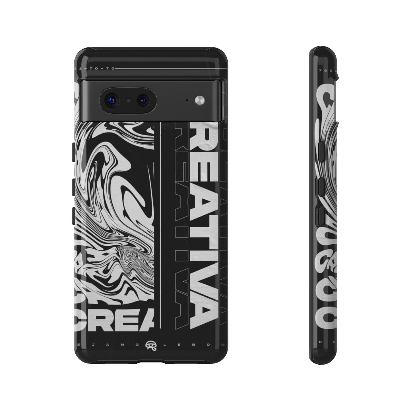 Bold Creative Phone Case, Stylish Black Marble Art, Tough Phone Cover, Gift for Artists, Unique Smartphone Protector