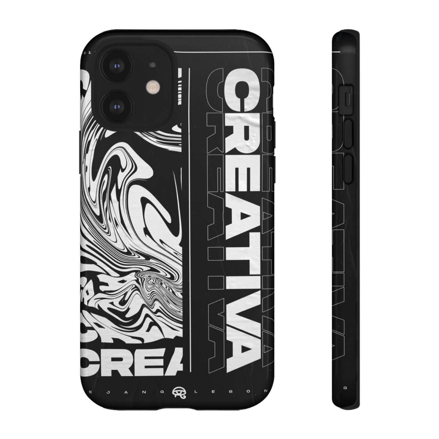 Bold Creative Phone Case, Stylish Black Marble Art, Tough Phone Cover, Gift for Artists, Unique Smartphone Protector