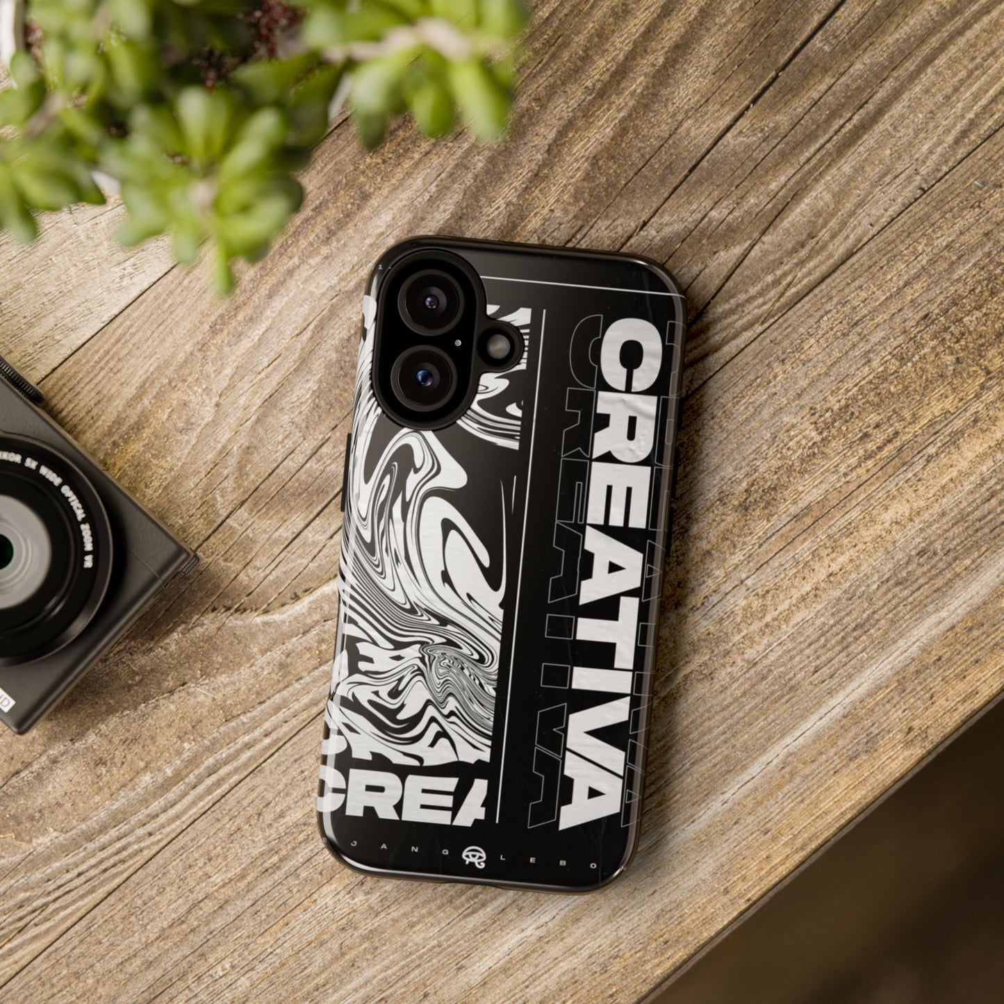 Bold Creative Phone Case, Stylish Black Marble Art, Tough Phone Cover, Gift for Artists, Unique Smartphone Protector