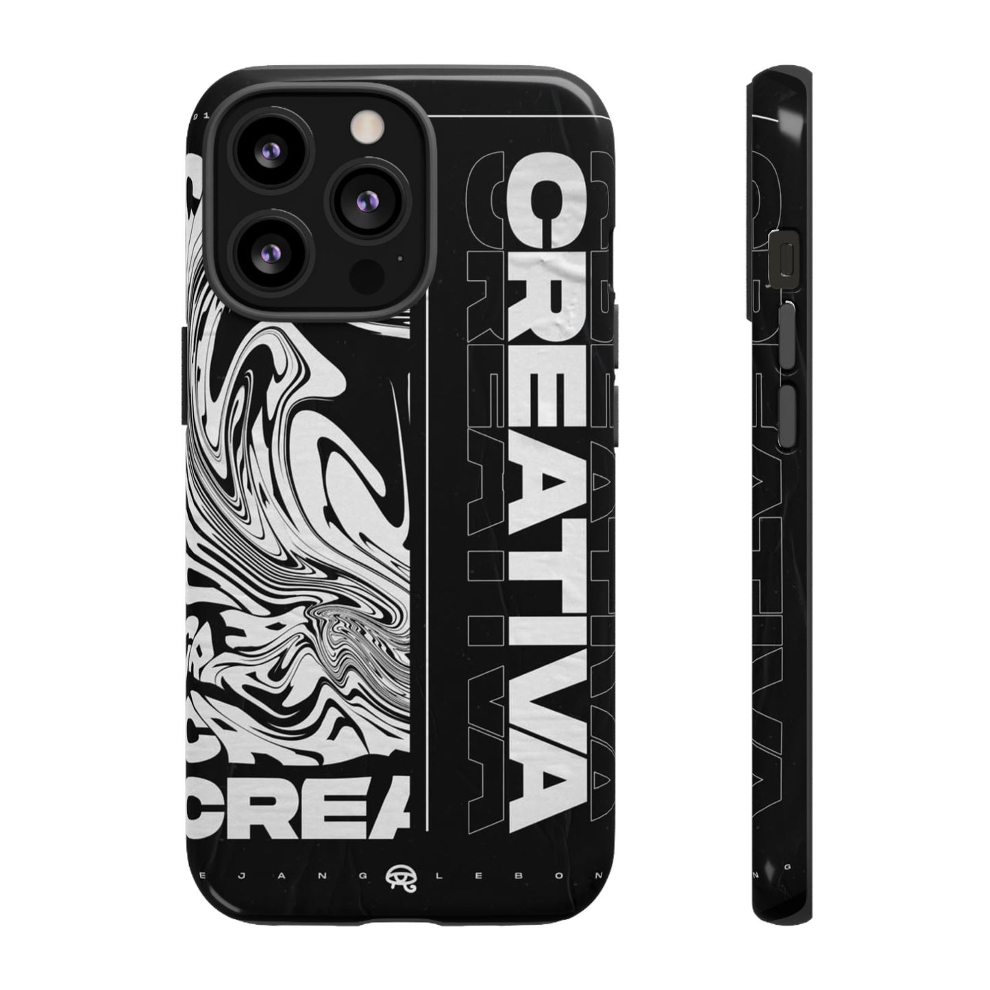 Bold Creative Phone Case, Stylish Black Marble Art, Tough Phone Cover, Gift for Artists, Unique Smartphone Protector