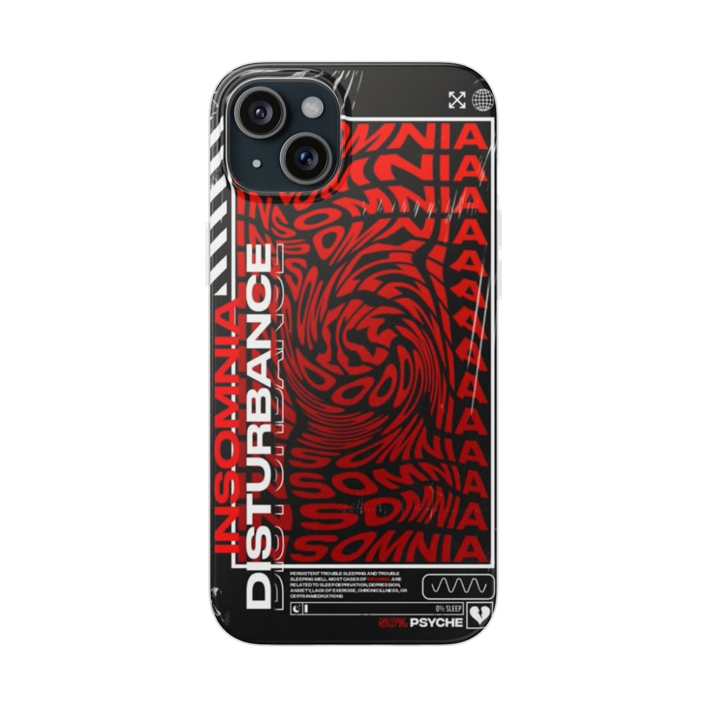Insomnia Flexi Cases | Stylish Phone Cover for Night Owls, Unique Design, Perfect Gift for Students, Trendy Accessory, Phone Protection