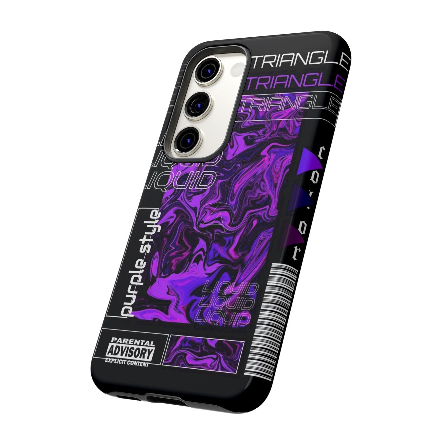 Abstract Purple Liquid Phone Case, Tough Phone Cover, Trendy Phone Accessory, Unique Gift for Tech Lovers, Modern Design for All Occasions