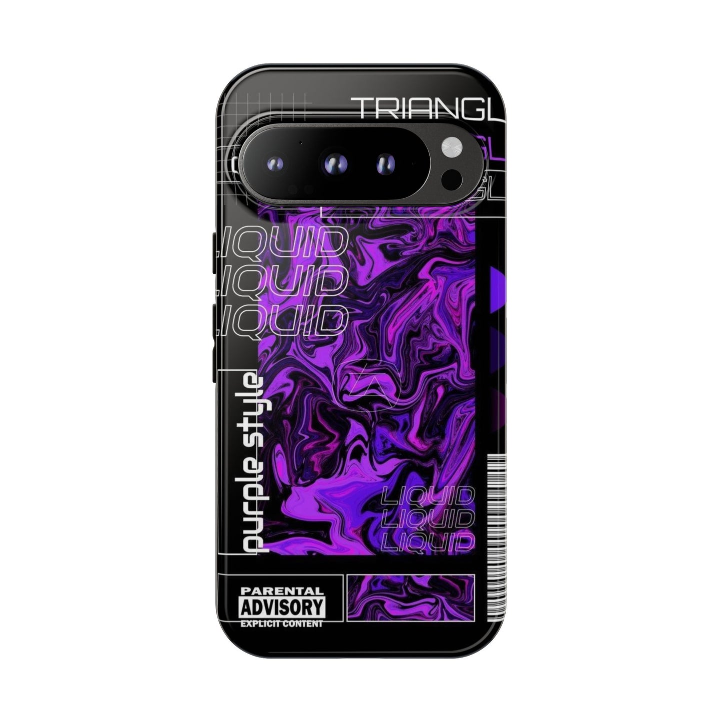 Abstract Purple Liquid Phone Case, Tough Phone Cover, Trendy Phone Accessory, Unique Gift for Tech Lovers, Modern Design for All Occasions