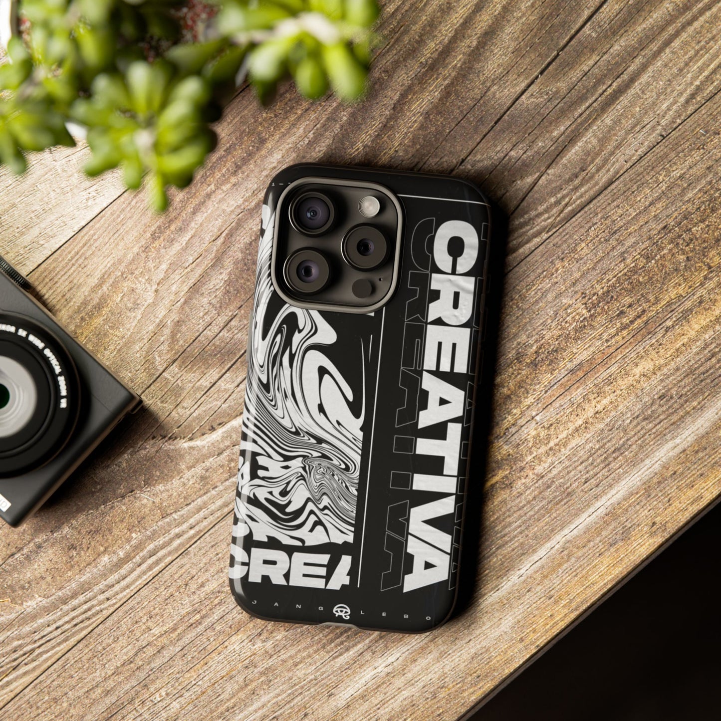 Bold Creative Phone Case, Stylish Black Marble Art, Tough Phone Cover, Gift for Artists, Unique Smartphone Protector