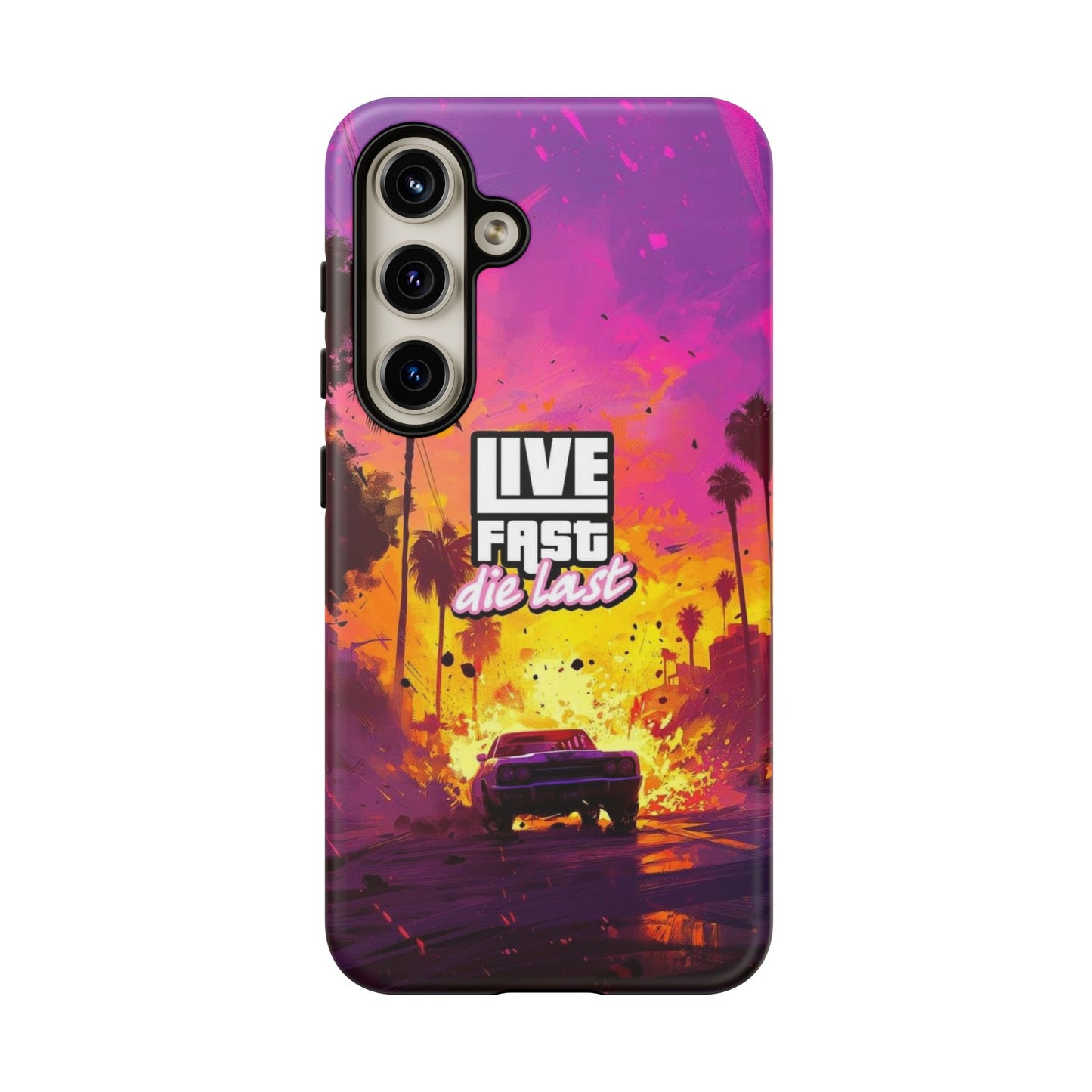 Tough Cases for Adventurers | Live Fast Die Last Phone Case, Durable Phone Cover, Trendy Accessory, Gift for Car Enthusiasts, Unique Design