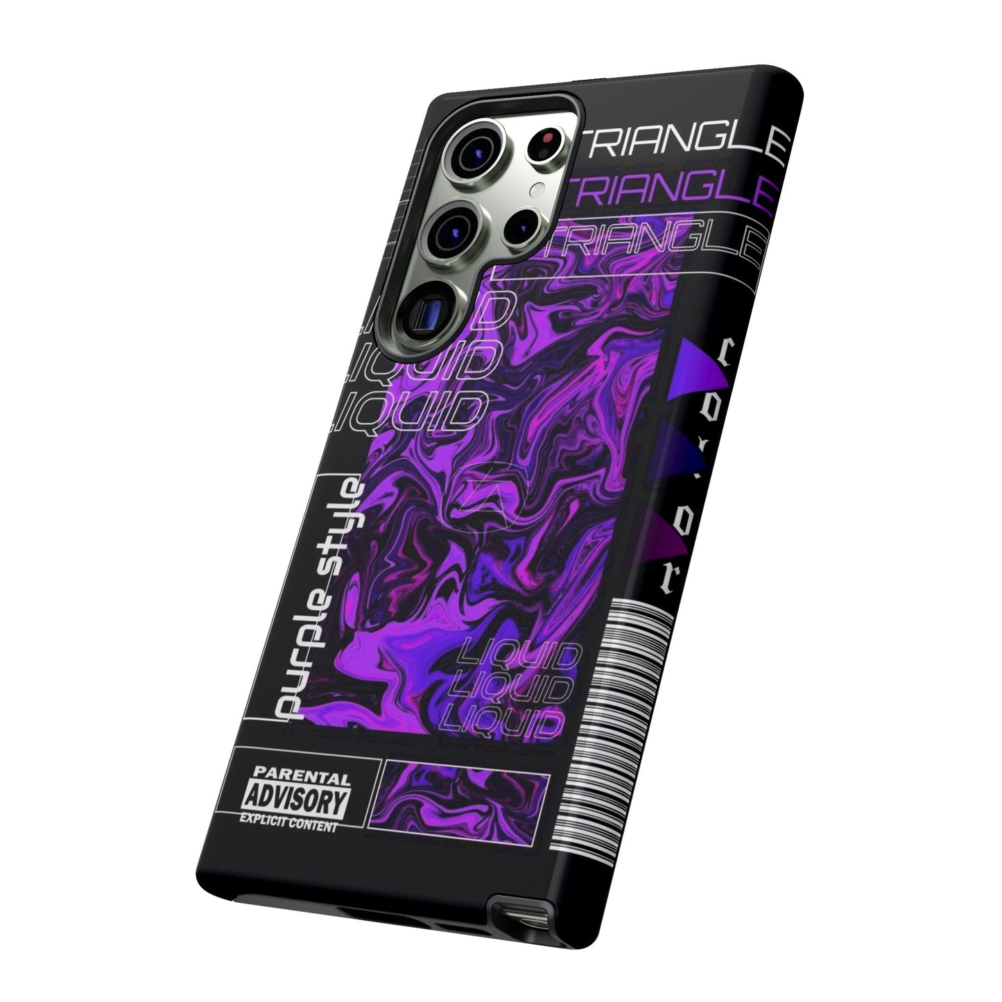 Abstract Purple Liquid Phone Case, Tough Phone Cover, Trendy Phone Accessory, Unique Gift for Tech Lovers, Modern Design for All Occasions