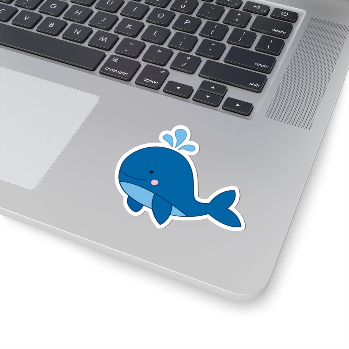 Cute Whale Kiss-Cut Stickers, Ocean Theme Décor, Laptop Decals, Planner Accessories, Gift for Sea Lovers, Fun Wall Art