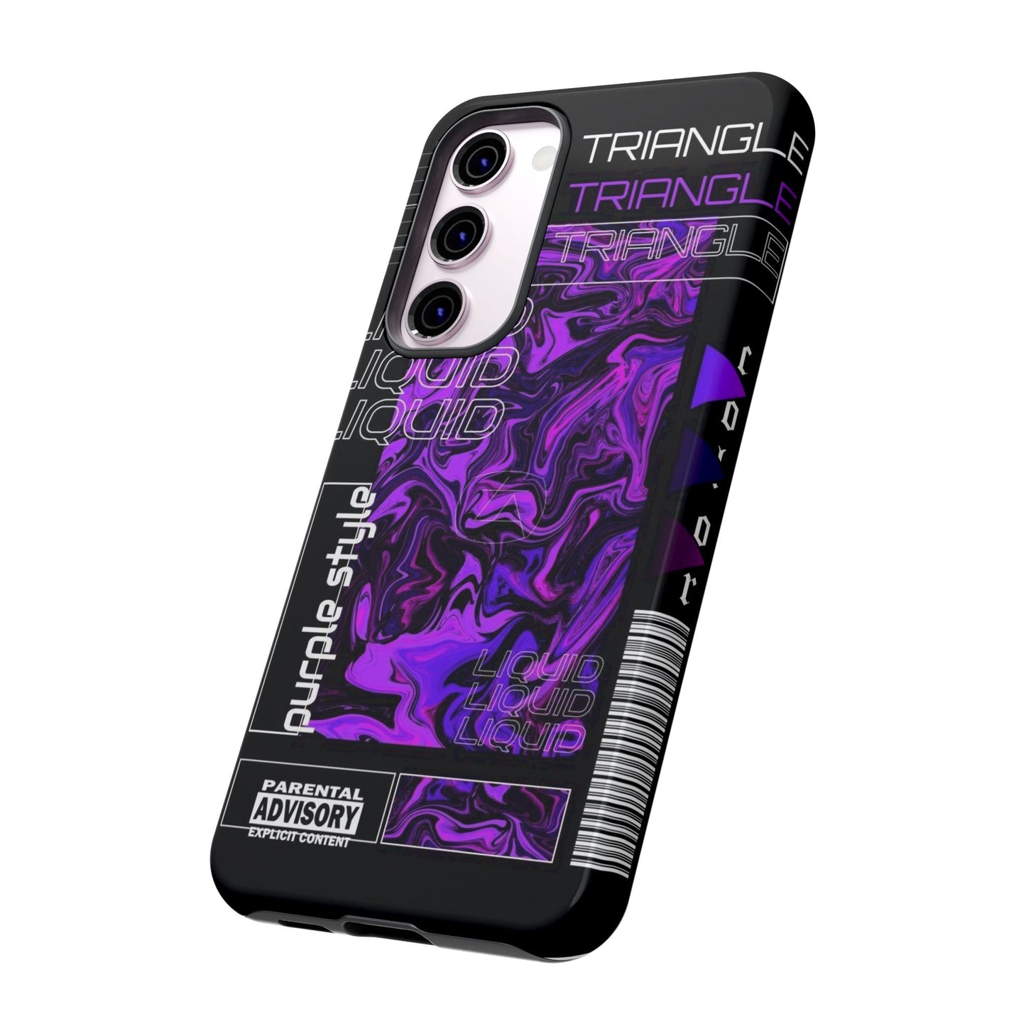 Abstract Purple Liquid Phone Case, Tough Phone Cover, Trendy Phone Accessory, Unique Gift for Tech Lovers, Modern Design for All Occasions