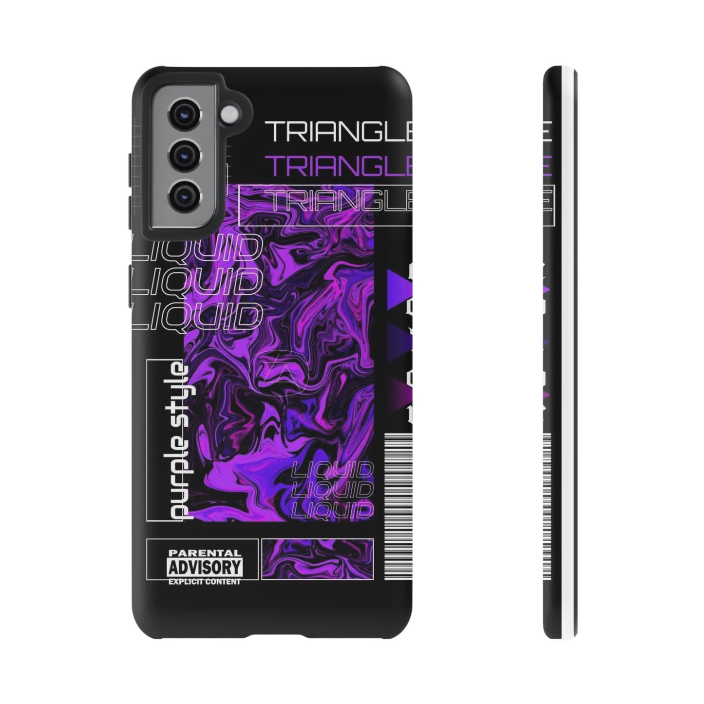 Abstract Purple Liquid Phone Case, Tough Phone Cover, Trendy Phone Accessory, Unique Gift for Tech Lovers, Modern Design for All Occasions