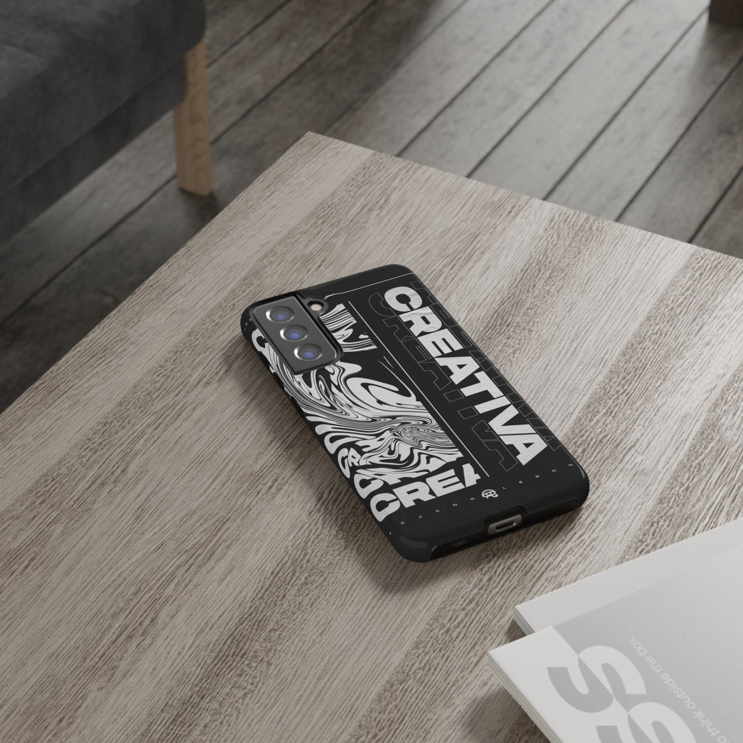 Bold Creative Phone Case, Stylish Black Marble Art, Tough Phone Cover, Gift for Artists, Unique Smartphone Protector