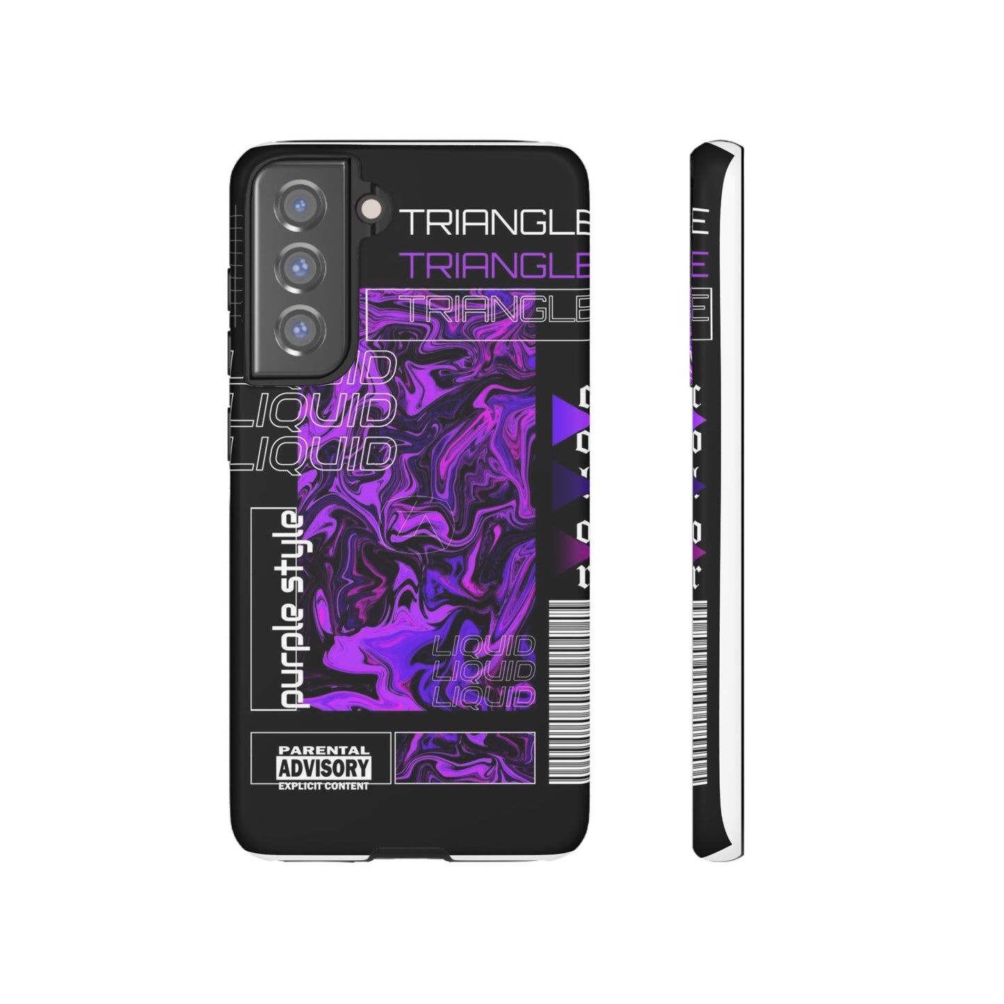 Abstract Purple Liquid Phone Case, Tough Phone Cover, Trendy Phone Accessory, Unique Gift for Tech Lovers, Modern Design for All Occasions