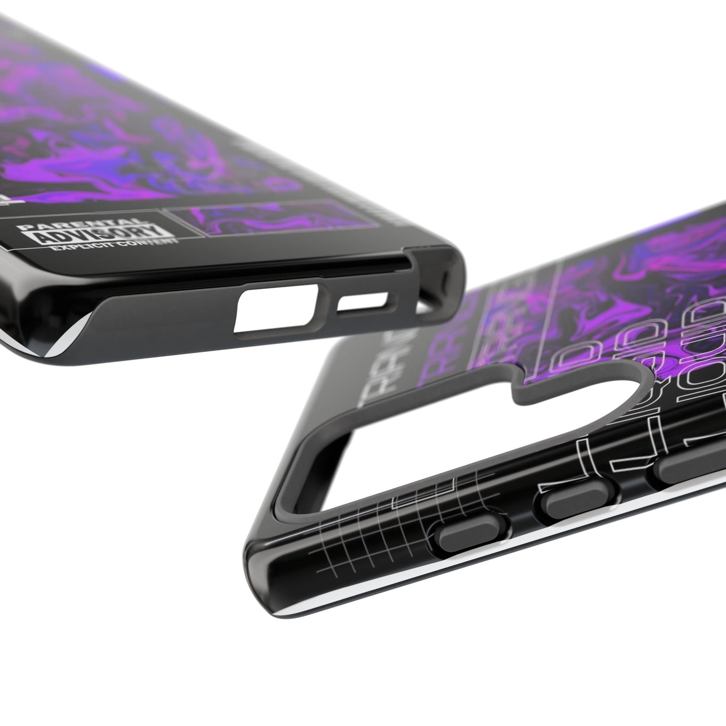 Abstract Purple Liquid Phone Case, Tough Phone Cover, Trendy Phone Accessory, Unique Gift for Tech Lovers, Modern Design for All Occasions