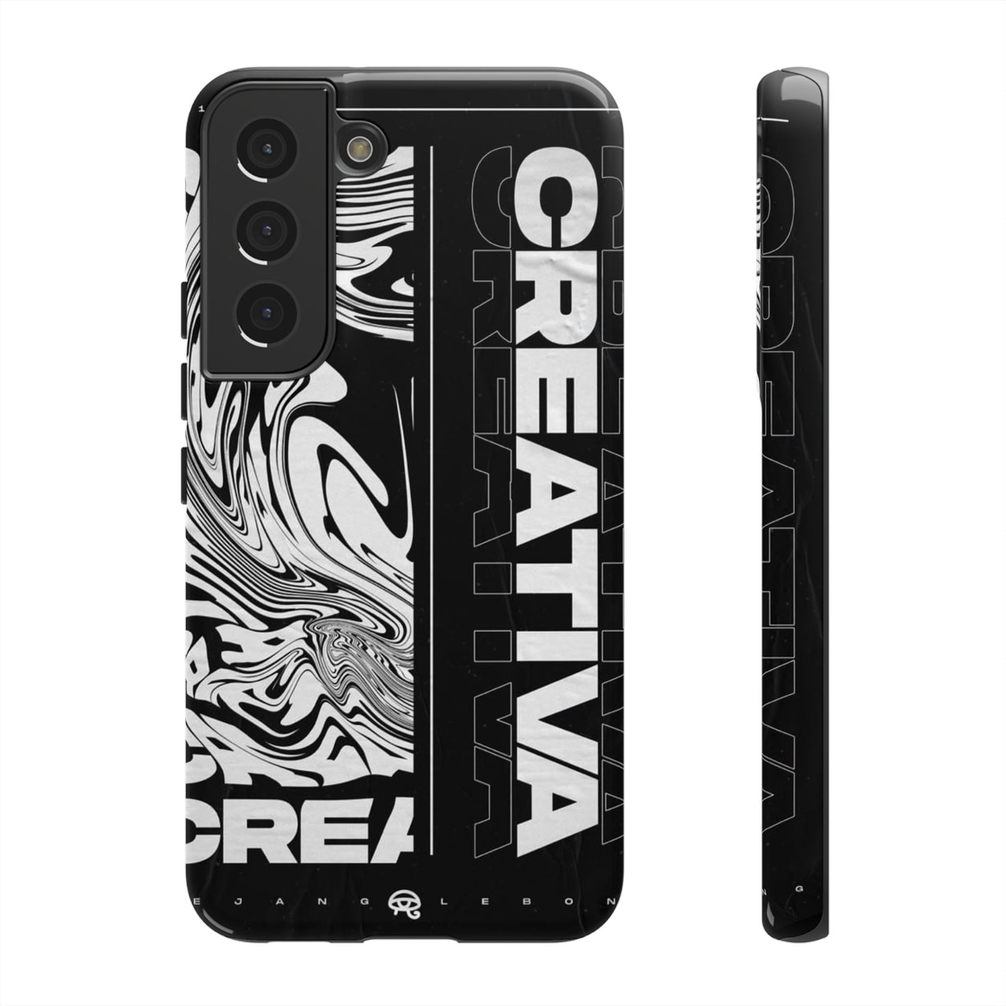 Bold Creative Phone Case, Stylish Black Marble Art, Tough Phone Cover, Gift for Artists, Unique Smartphone Protector