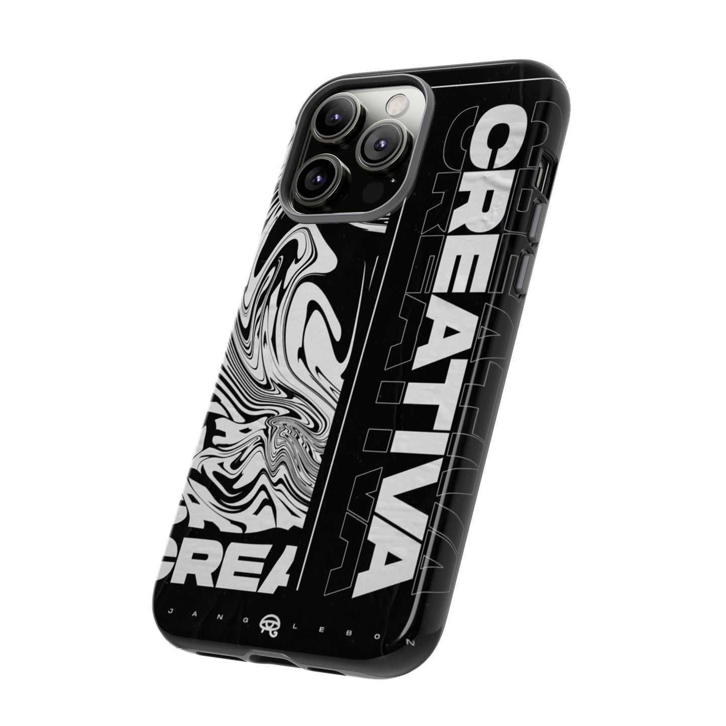 Bold Creative Phone Case, Stylish Black Marble Art, Tough Phone Cover, Gift for Artists, Unique Smartphone Protector