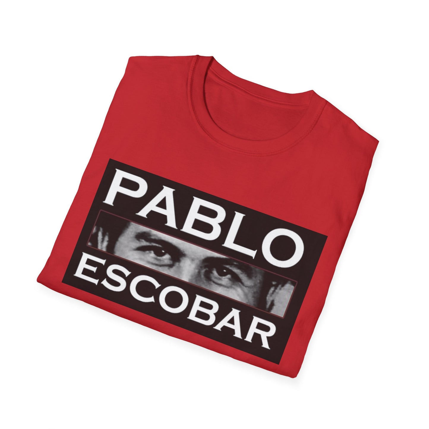 Pablo Escobar Graphic T-Shirt, Unisex Softstyle Tee, Unique Gift, Collector's Apparel, Retro Style, Casual Wear