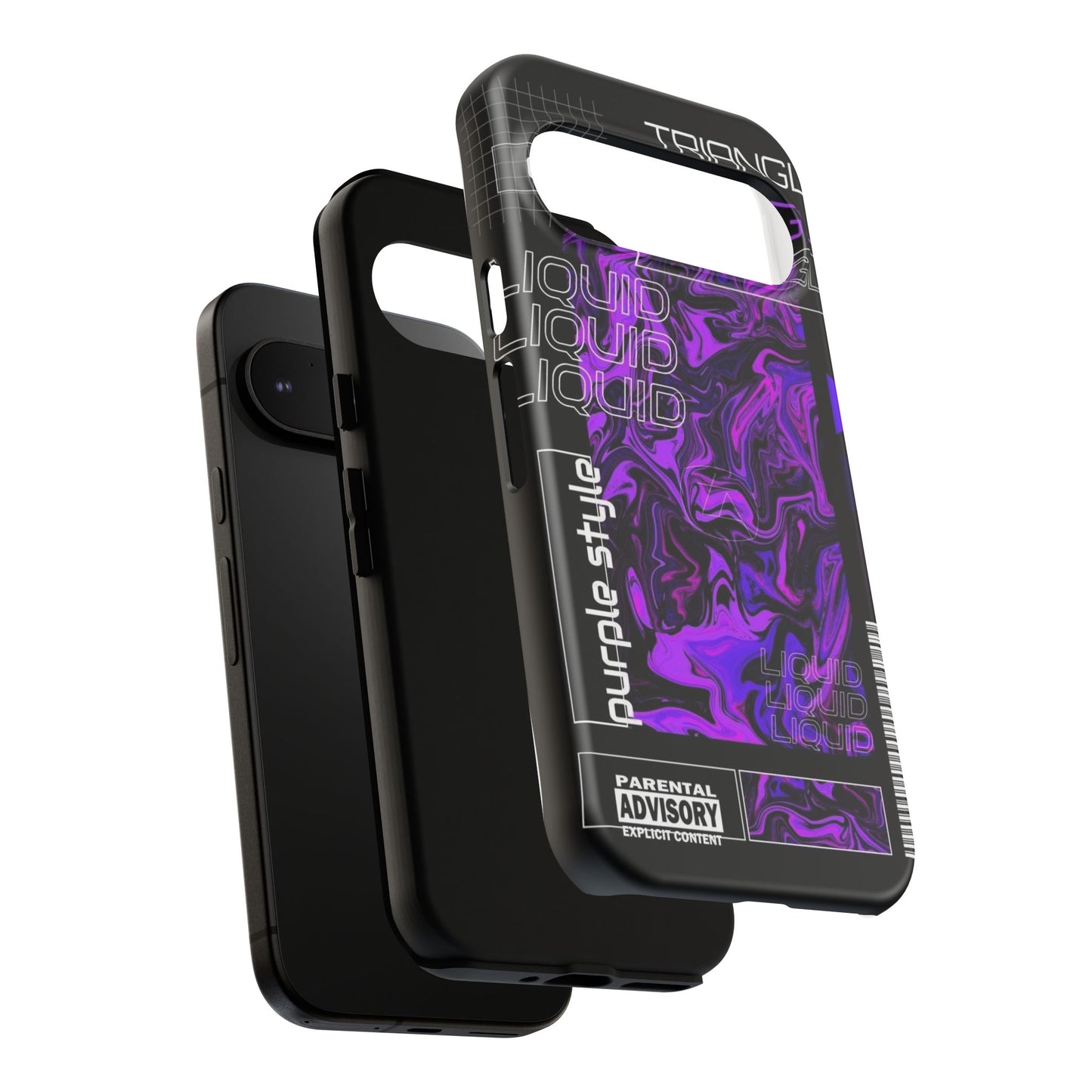 Abstract Purple Liquid Phone Case, Tough Phone Cover, Trendy Phone Accessory, Unique Gift for Tech Lovers, Modern Design for All Occasions