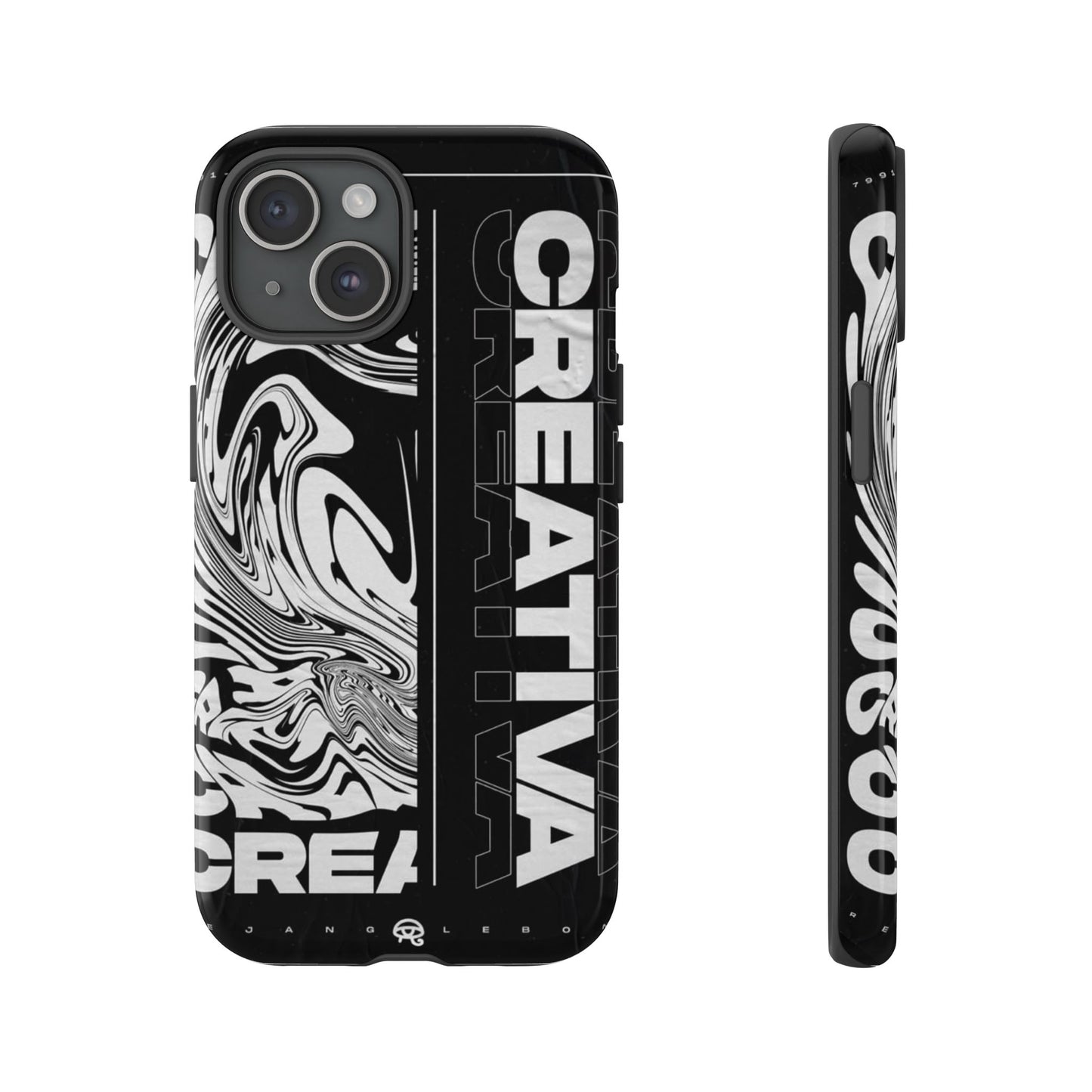 Bold Creative Phone Case, Stylish Black Marble Art, Tough Phone Cover, Gift for Artists, Unique Smartphone Protector