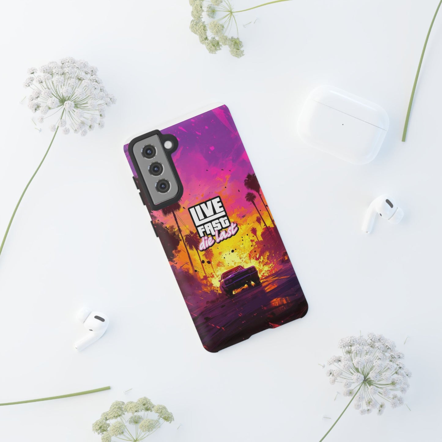 Tough Cases for Adventurers | Live Fast Die Last Phone Case, Durable Phone Cover, Trendy Accessory, Gift for Car Enthusiasts, Unique Design
