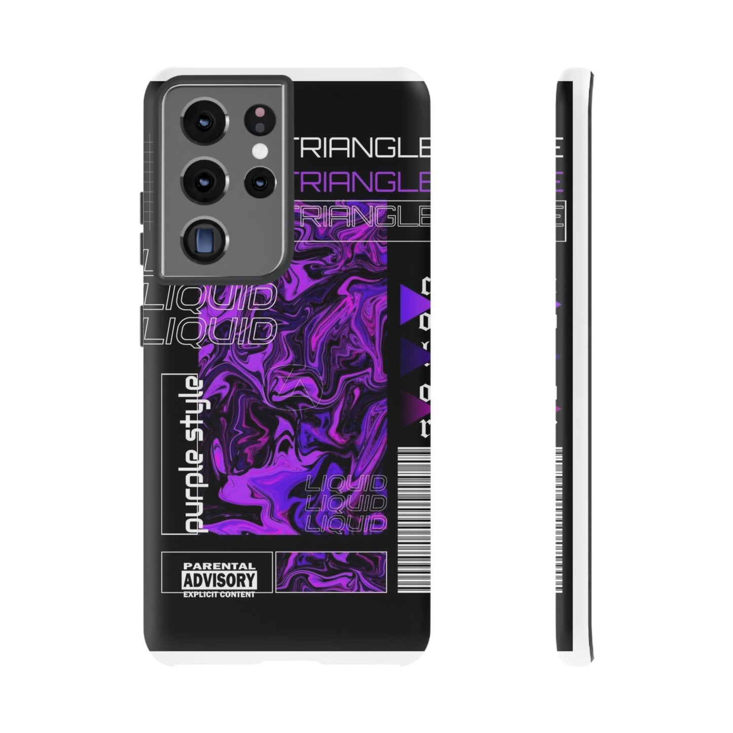 Abstract Purple Liquid Phone Case, Tough Phone Cover, Trendy Phone Accessory, Unique Gift for Tech Lovers, Modern Design for All Occasions