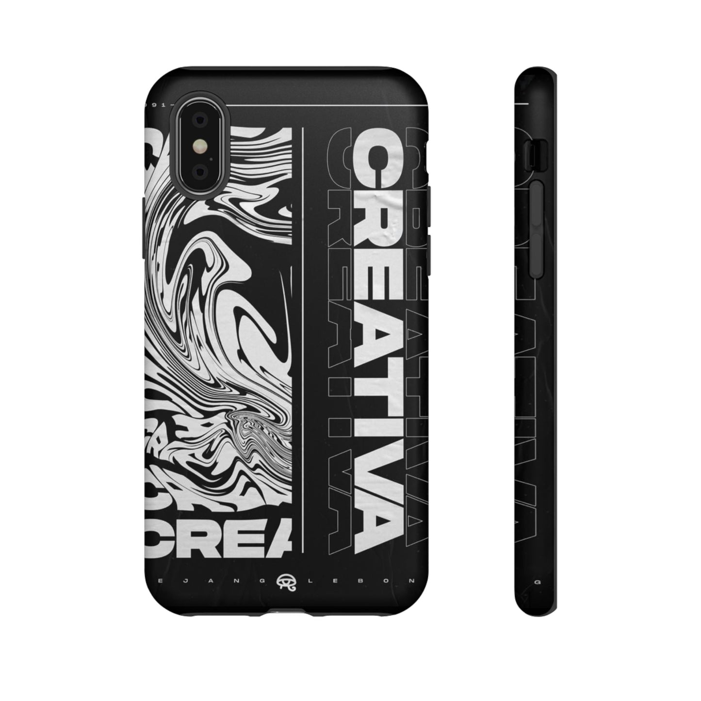 Bold Creative Phone Case, Stylish Black Marble Art, Tough Phone Cover, Gift for Artists, Unique Smartphone Protector