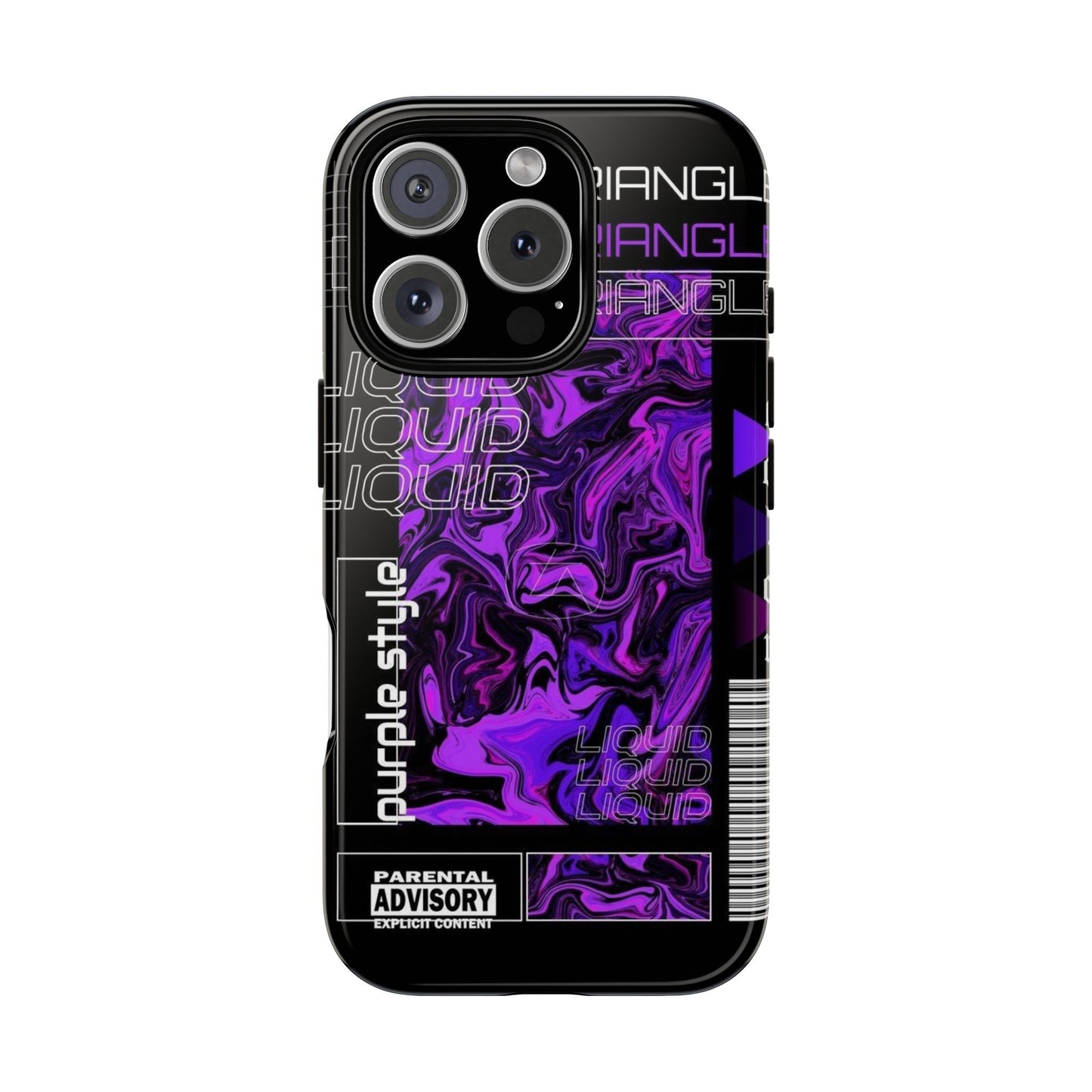 Abstract Purple Liquid Phone Case, Tough Phone Cover, Trendy Phone Accessory, Unique Gift for Tech Lovers, Modern Design for All Occasions