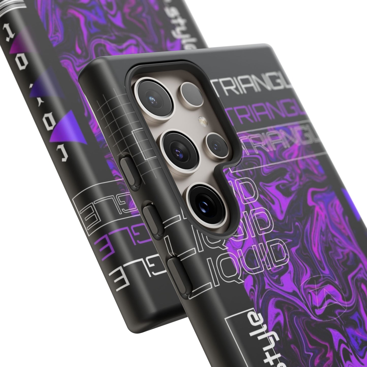 Abstract Purple Liquid Phone Case, Tough Phone Cover, Trendy Phone Accessory, Unique Gift for Tech Lovers, Modern Design for All Occasions
