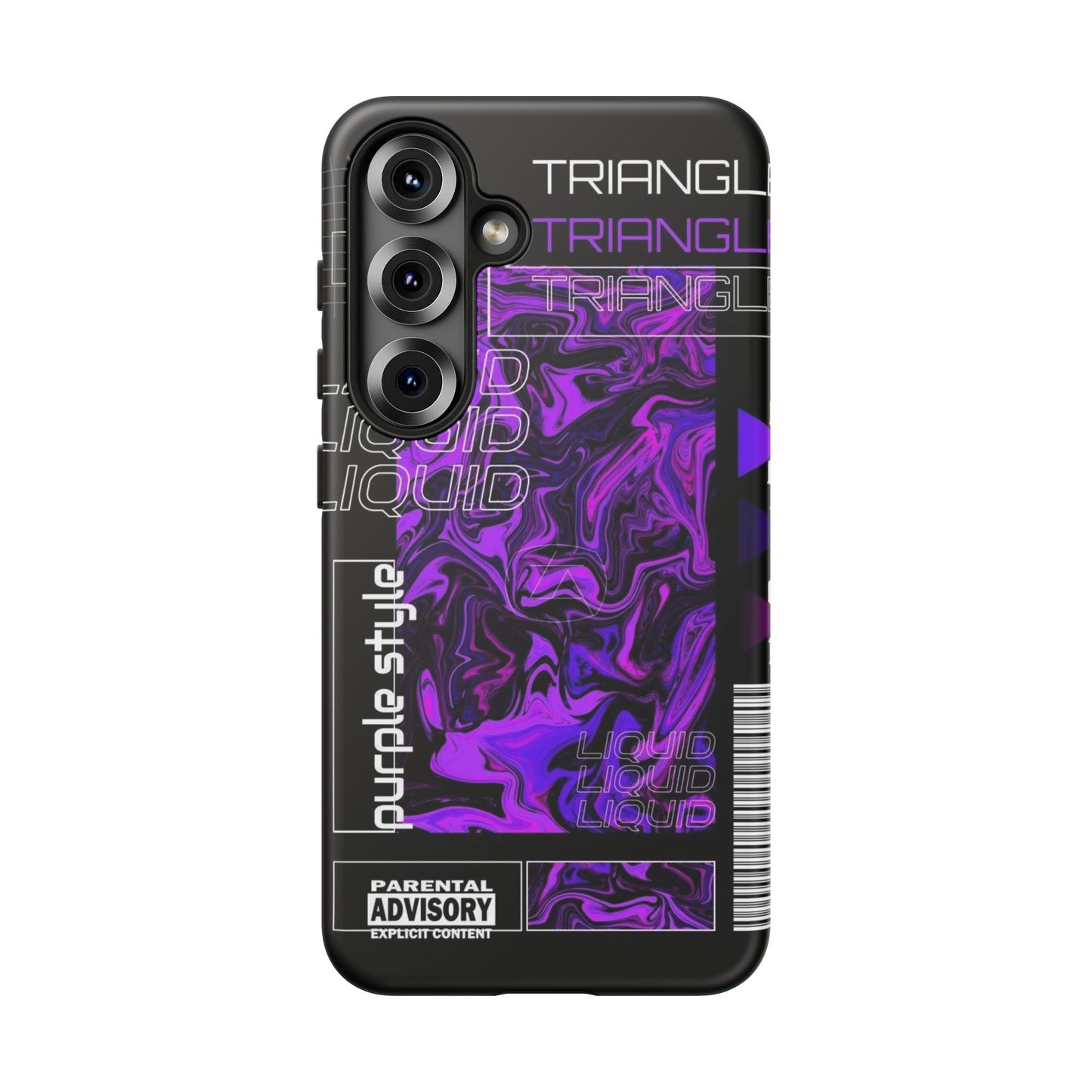 Abstract Purple Liquid Phone Case, Tough Phone Cover, Trendy Phone Accessory, Unique Gift for Tech Lovers, Modern Design for All Occasions