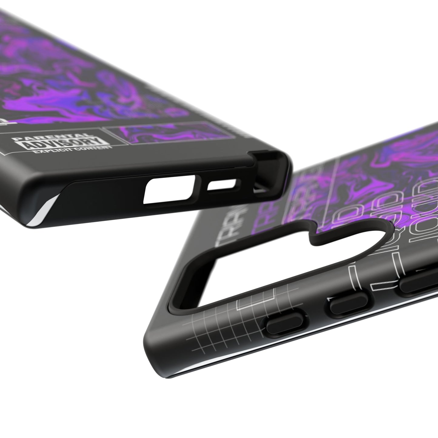 Abstract Purple Liquid Phone Case, Tough Phone Cover, Trendy Phone Accessory, Unique Gift for Tech Lovers, Modern Design for All Occasions